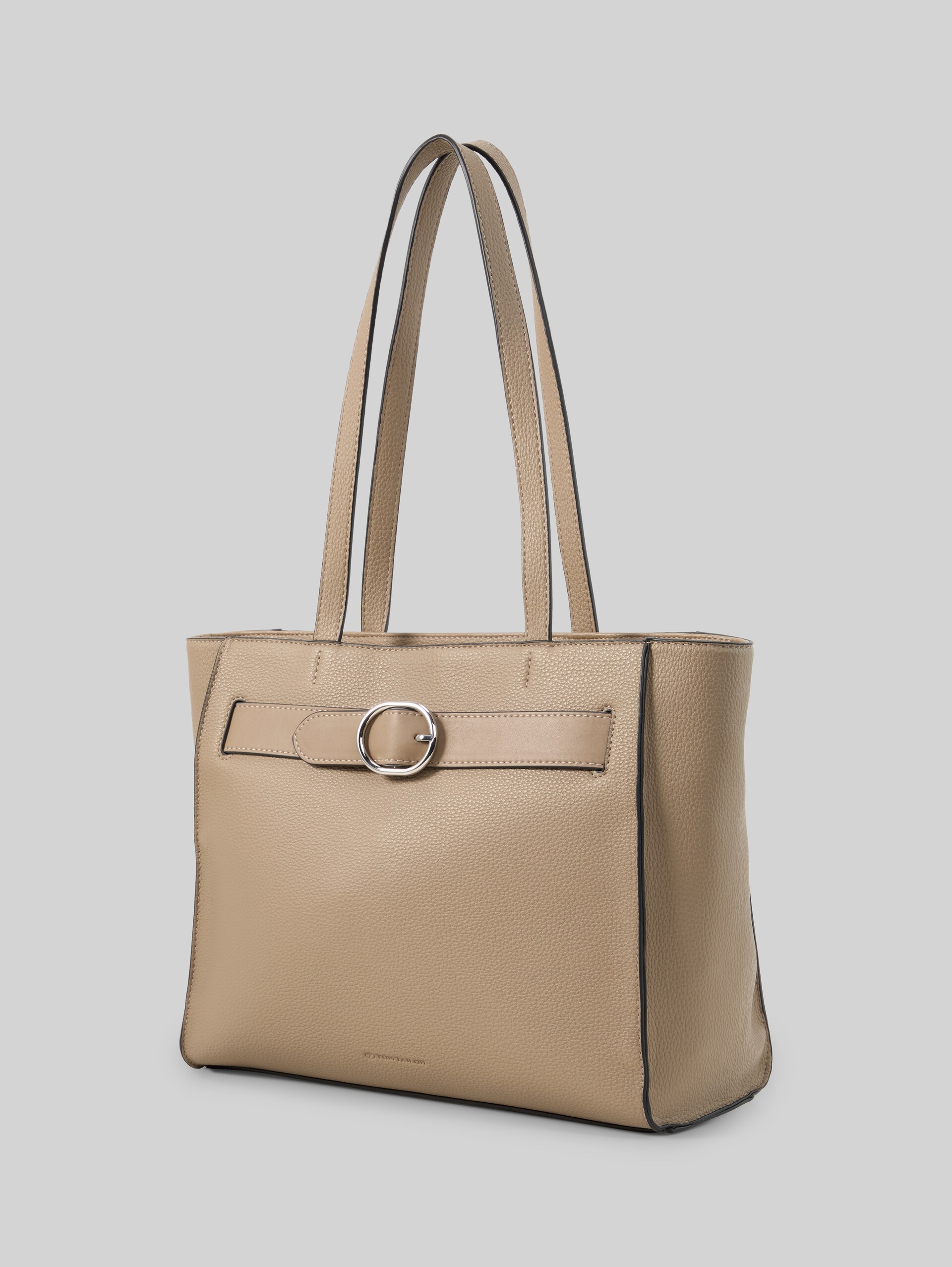 TTELIORA L shopper met riemdetail - taupe / taupe - zijaanzicht product 