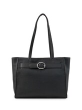 Niet geselecteerd, TTELIORA L shopper met riemdetail door Tom Tailor, zwart