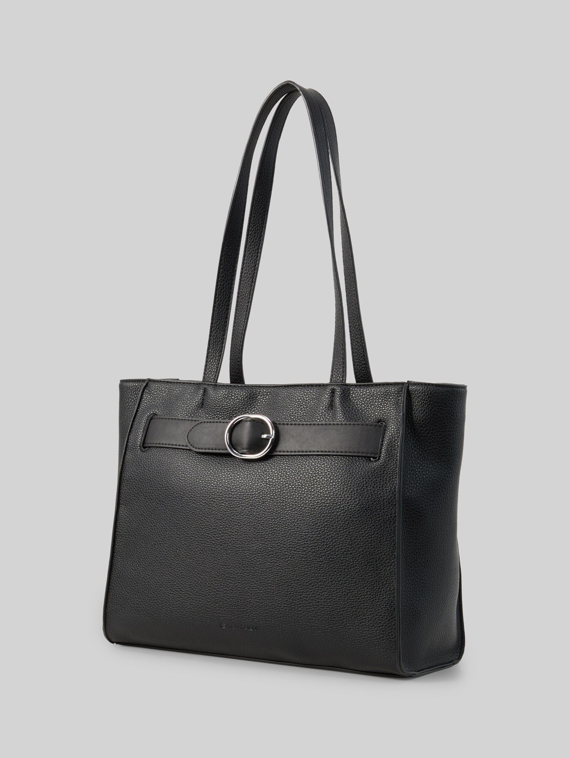 TTELIORA L shopper met riemdetail - schwarz / black - zijaanzicht product 