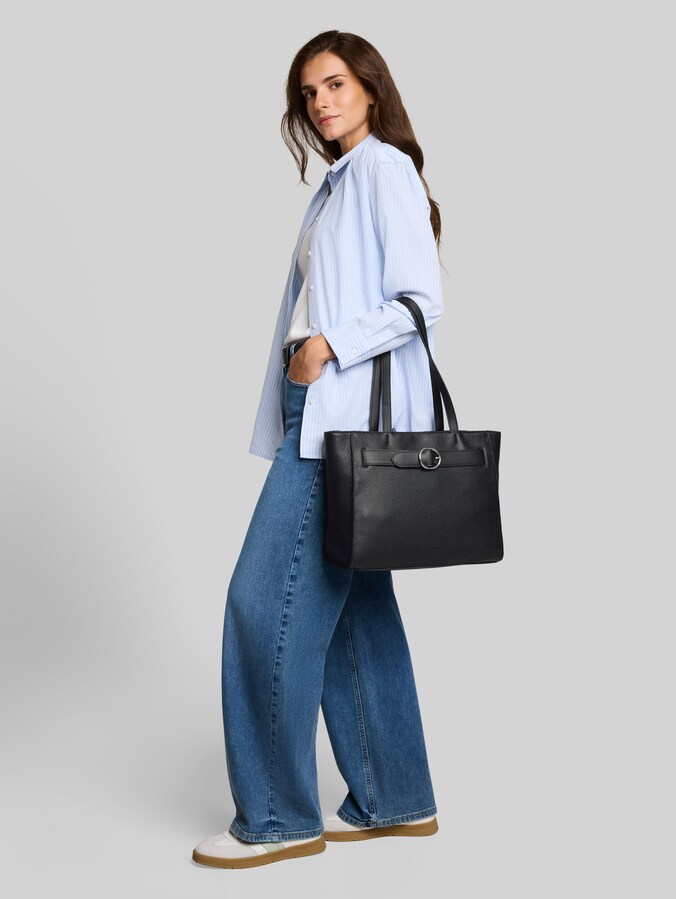 TTELIORA L : sac cabas avec détail de ceinture par Women, schwarz / black