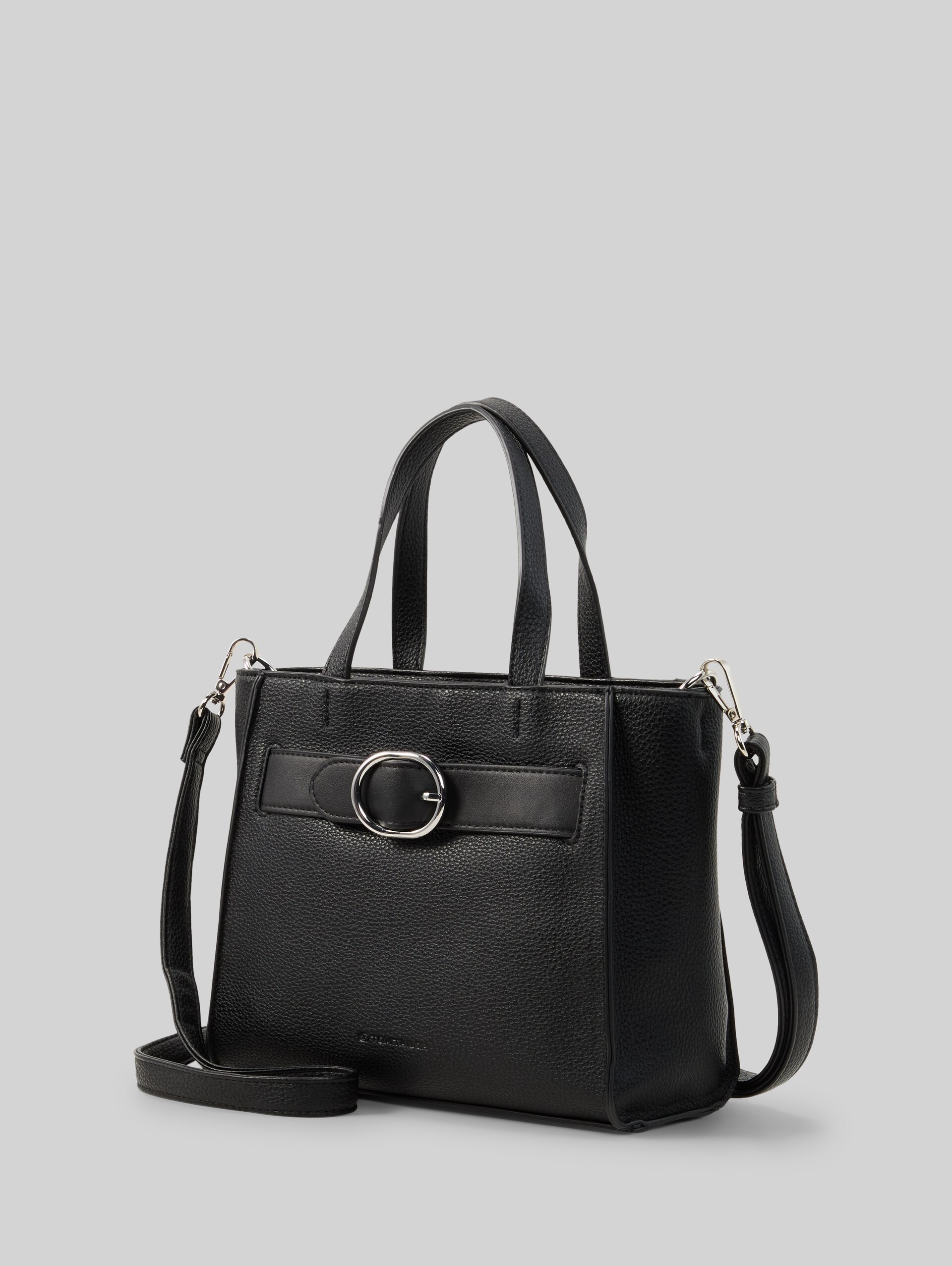 TTELIORA M shopper met riemdetail - schwarz / black - zijaanzicht product 