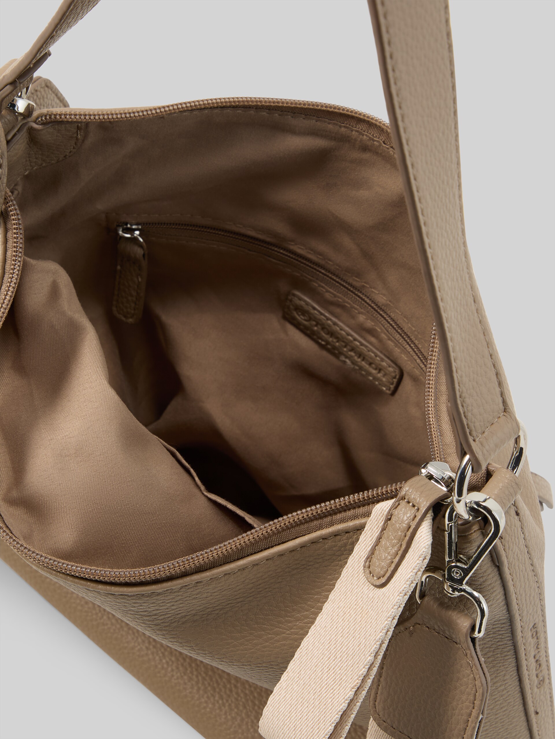 TTFANIA M buideltas met bijhangertasje - taupe / taupe - zijaanzicht product 