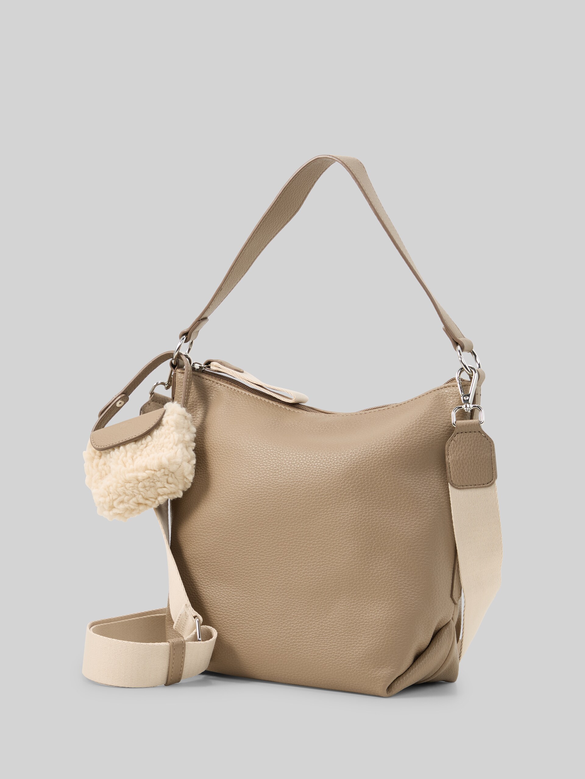 TTFANIA M buideltas met bijhangertasje - taupe / taupe - zijaanzicht product 