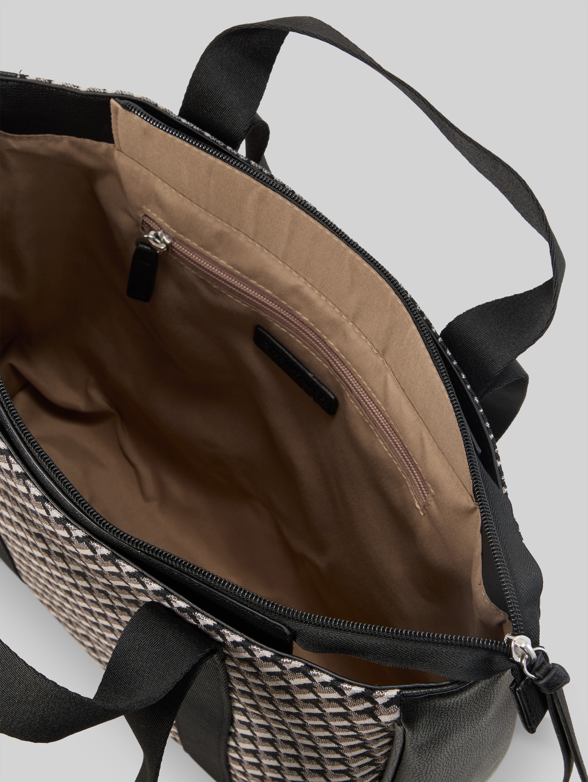 TTLANIKA L shopper met all-over print - mixed black - zijaanzicht product 