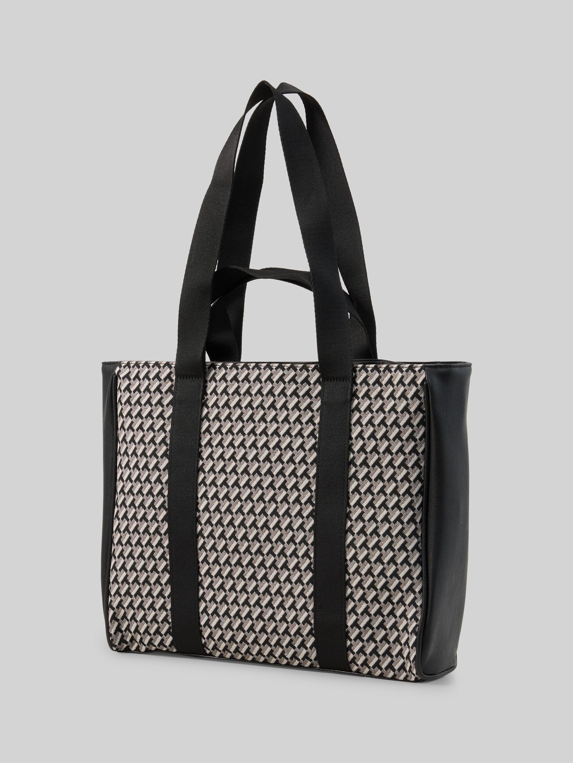 TTLANIKA L shopper met all-over print - mixed black - zijaanzicht product 