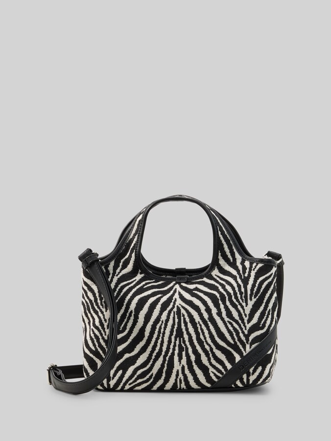 TTLIDORA S Sac cabas avec écusson logo par Denim Female, animal black