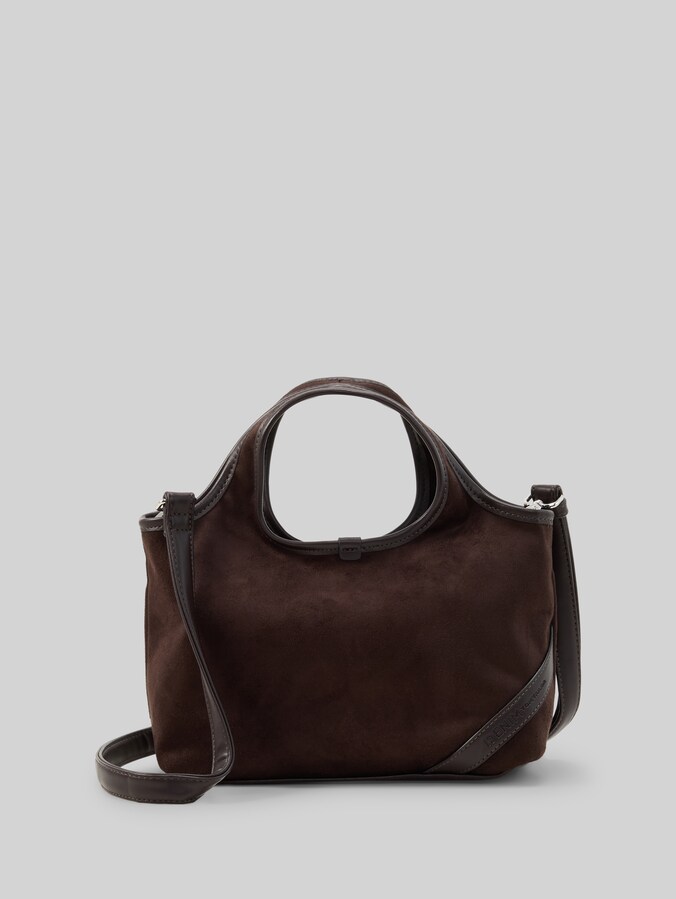 TTLIDORA S shopper met logobadge door Denim Female, dark brown