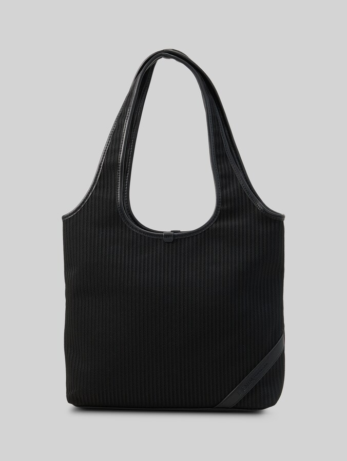 TTLIDORA L Tote bag with logo badge by Denim Female, schwarz / black