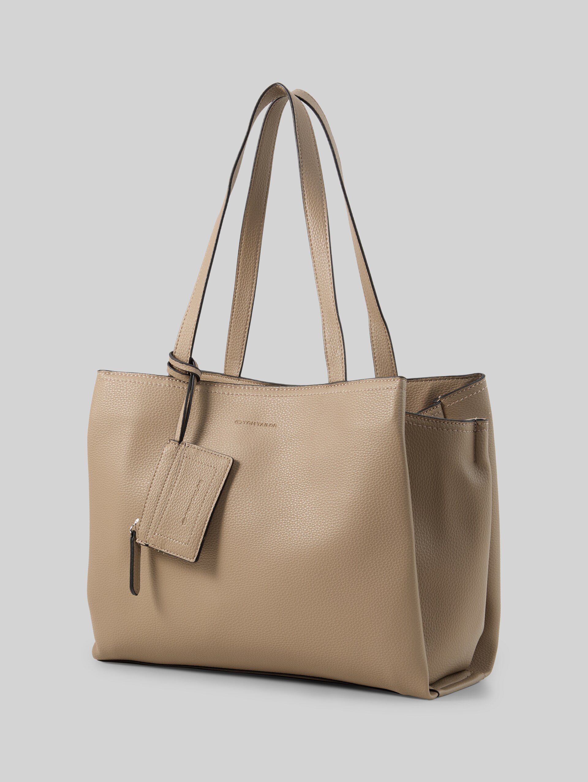 TTMAYAN L Shopper met bijzakje - taupe / taupe - zijaanzicht product 