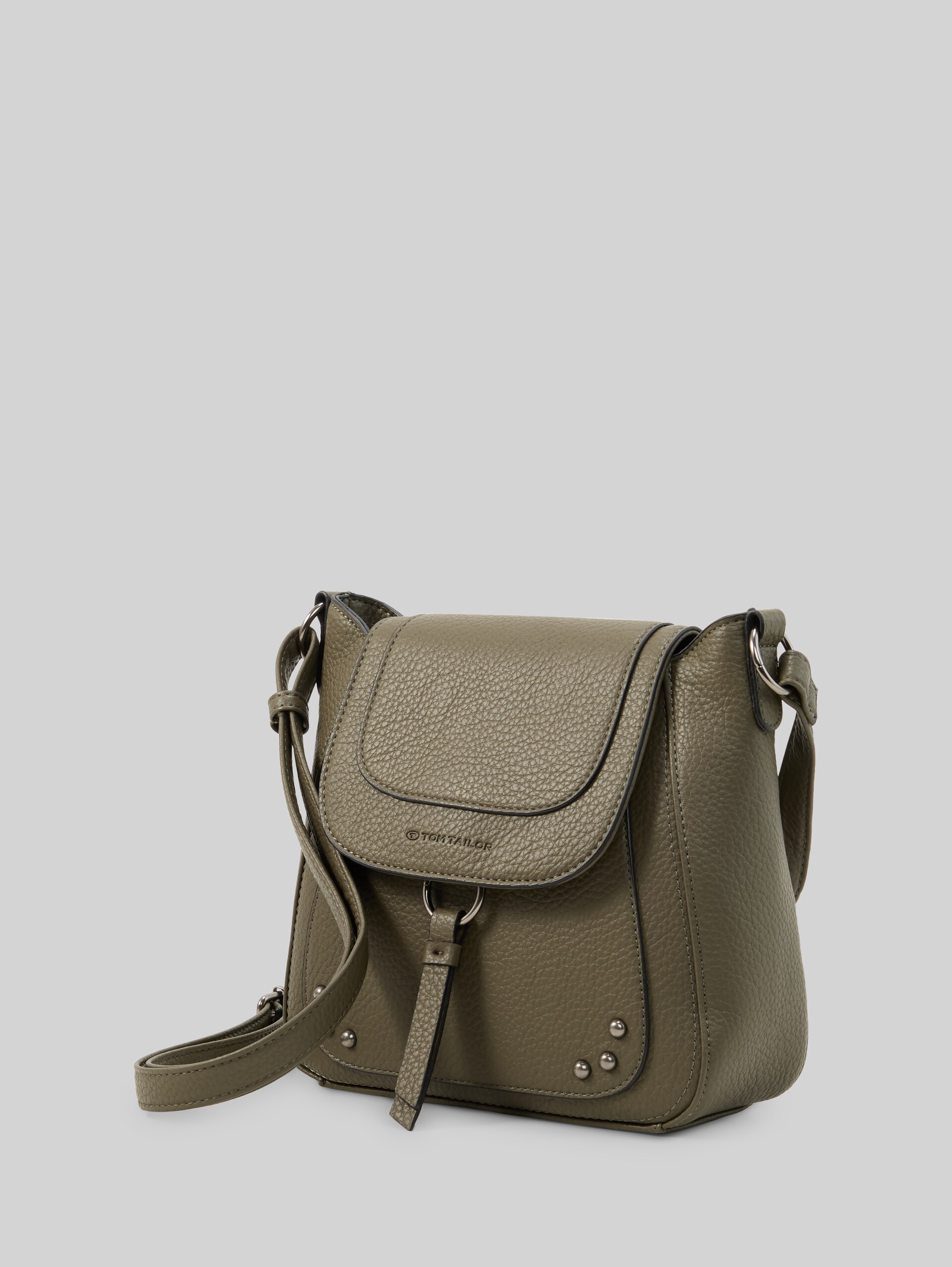 TTNALANI S schoudertas met studs - khaki / khaki - zijaanzicht product 