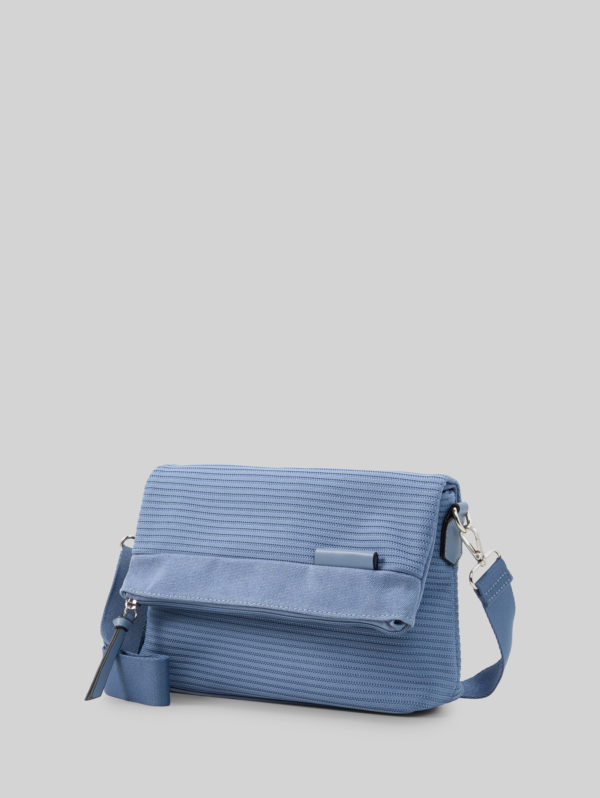 TTVESNA M schoudertas met omslag - mid blue - zijaanzicht product 