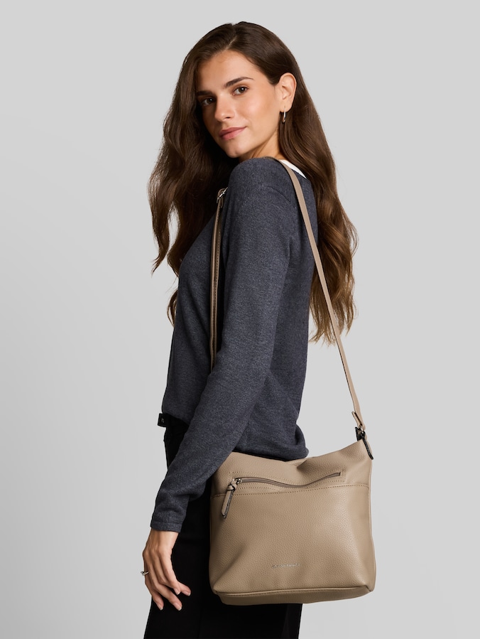 TTWINA S Sac à bandoulière avec détails zippés par Women, taupe / taupe