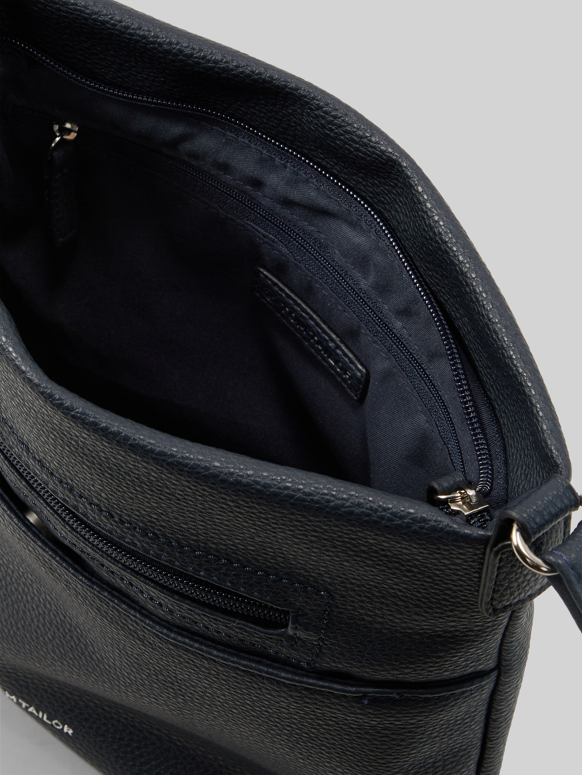 TTWINA S schoudertas met ritsdetails - dark blue - zijaanzicht product 