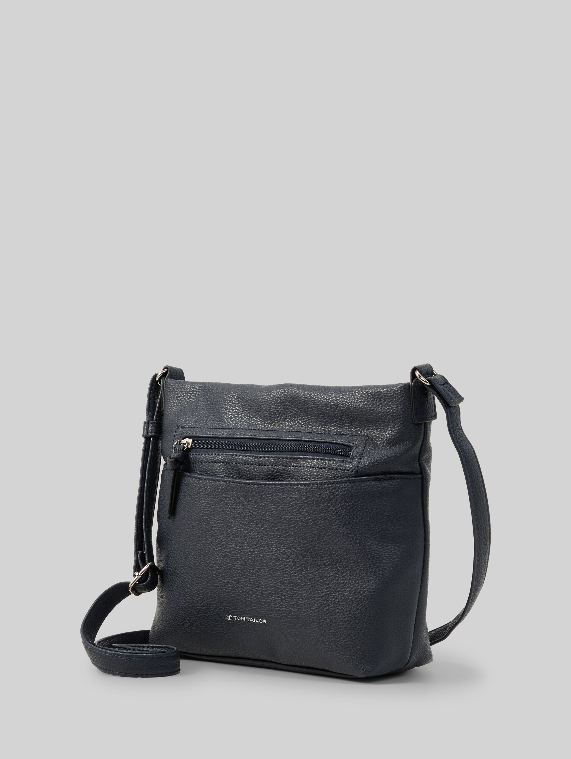 TTWINA S schoudertas met ritsdetails - dark blue - zijaanzicht product 