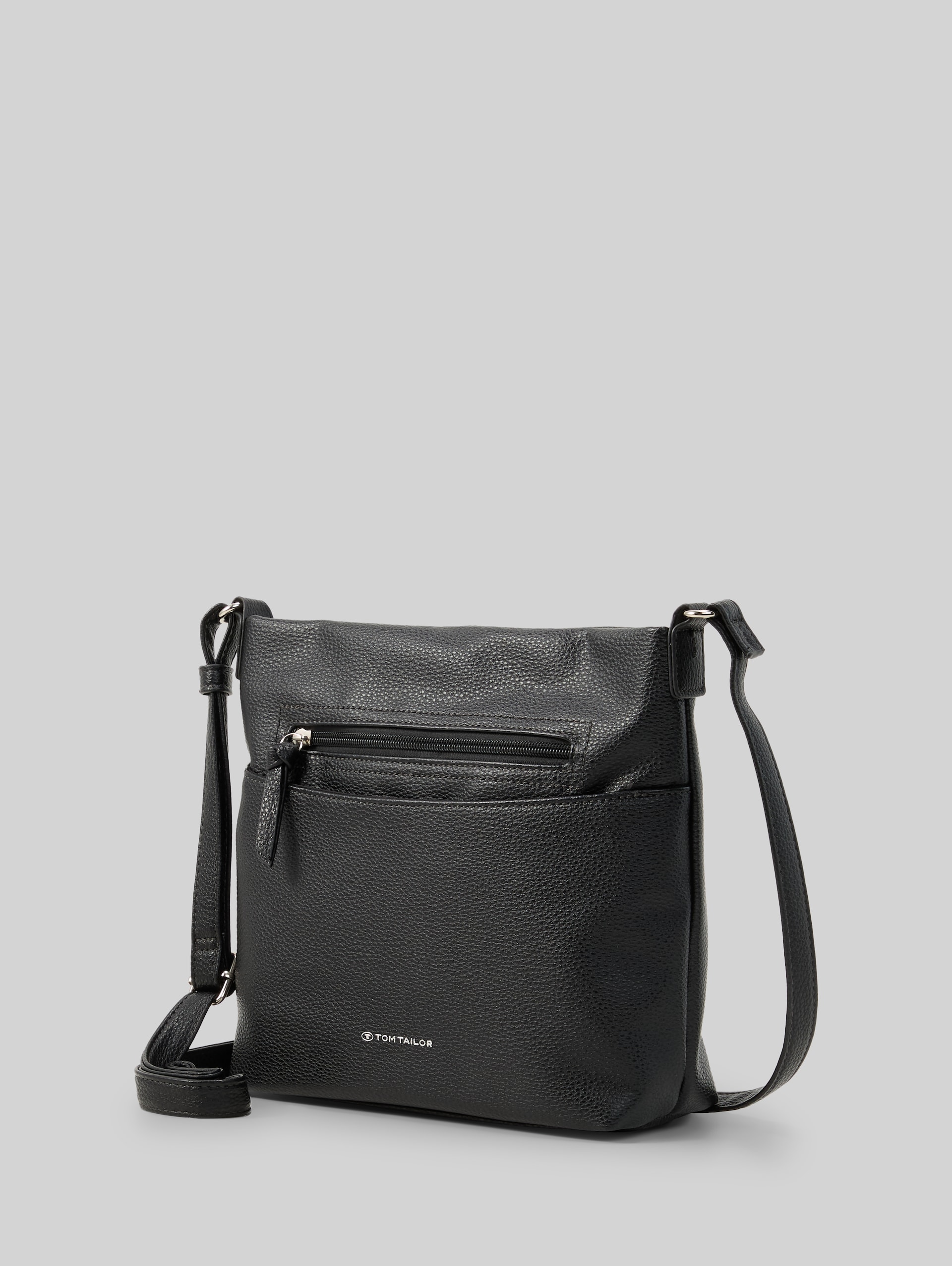 TTWINA S schoudertas met ritsdetails - schwarz / black - zijaanzicht product 