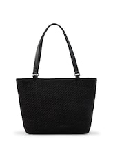 Geselecteerd, TTXANTHIA L Shopper met logo-reliëf door Tom Tailor, zwart