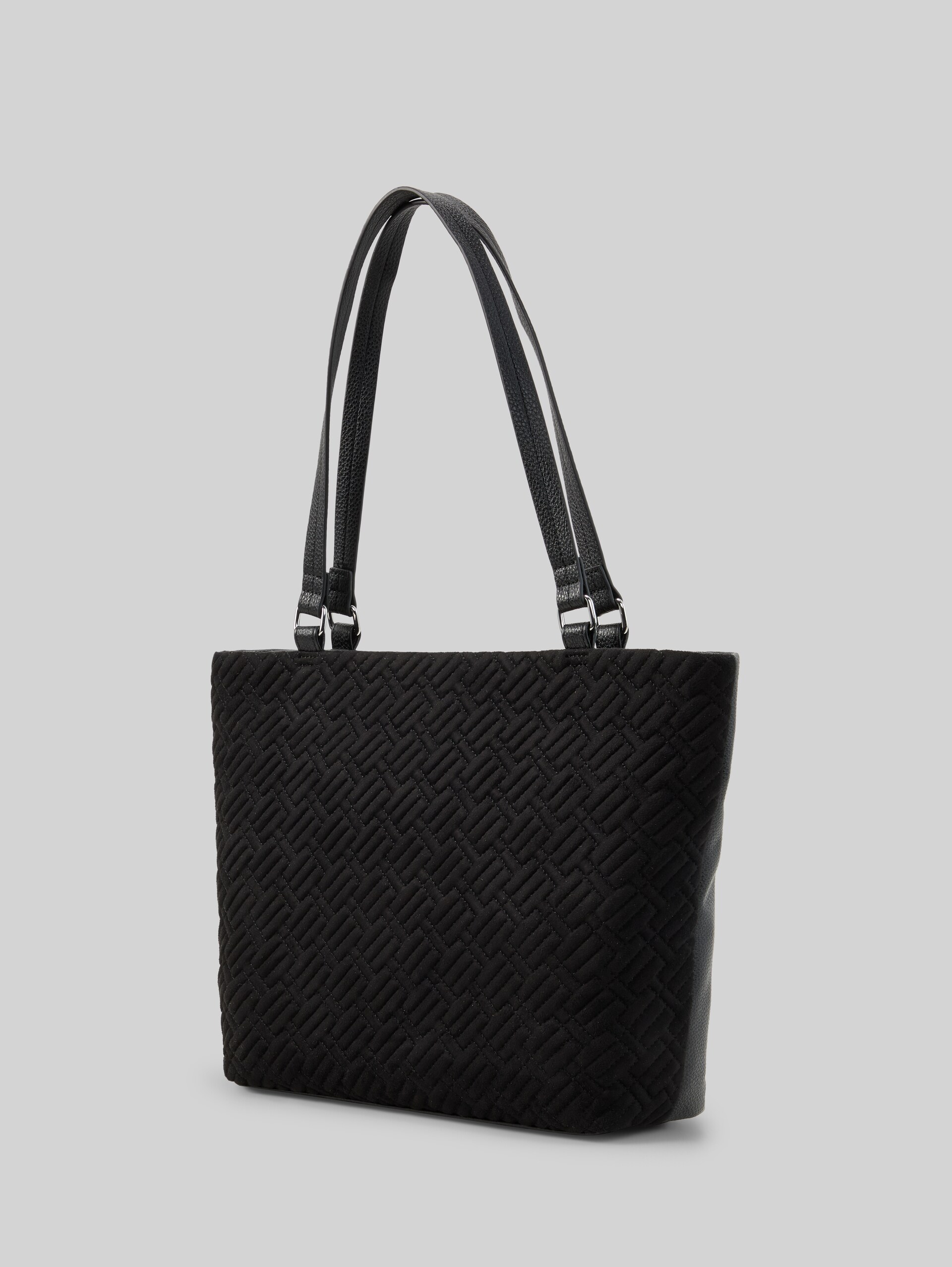 TTXANTHIA L Shopper met logo-reliëf - schwarz / black - zijaanzicht product 