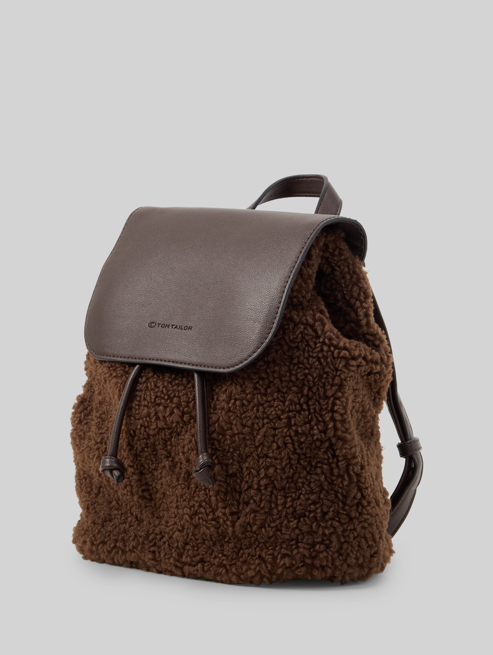 TTZELINA S Rugzak met omslag - dark brown - zijaanzicht product 