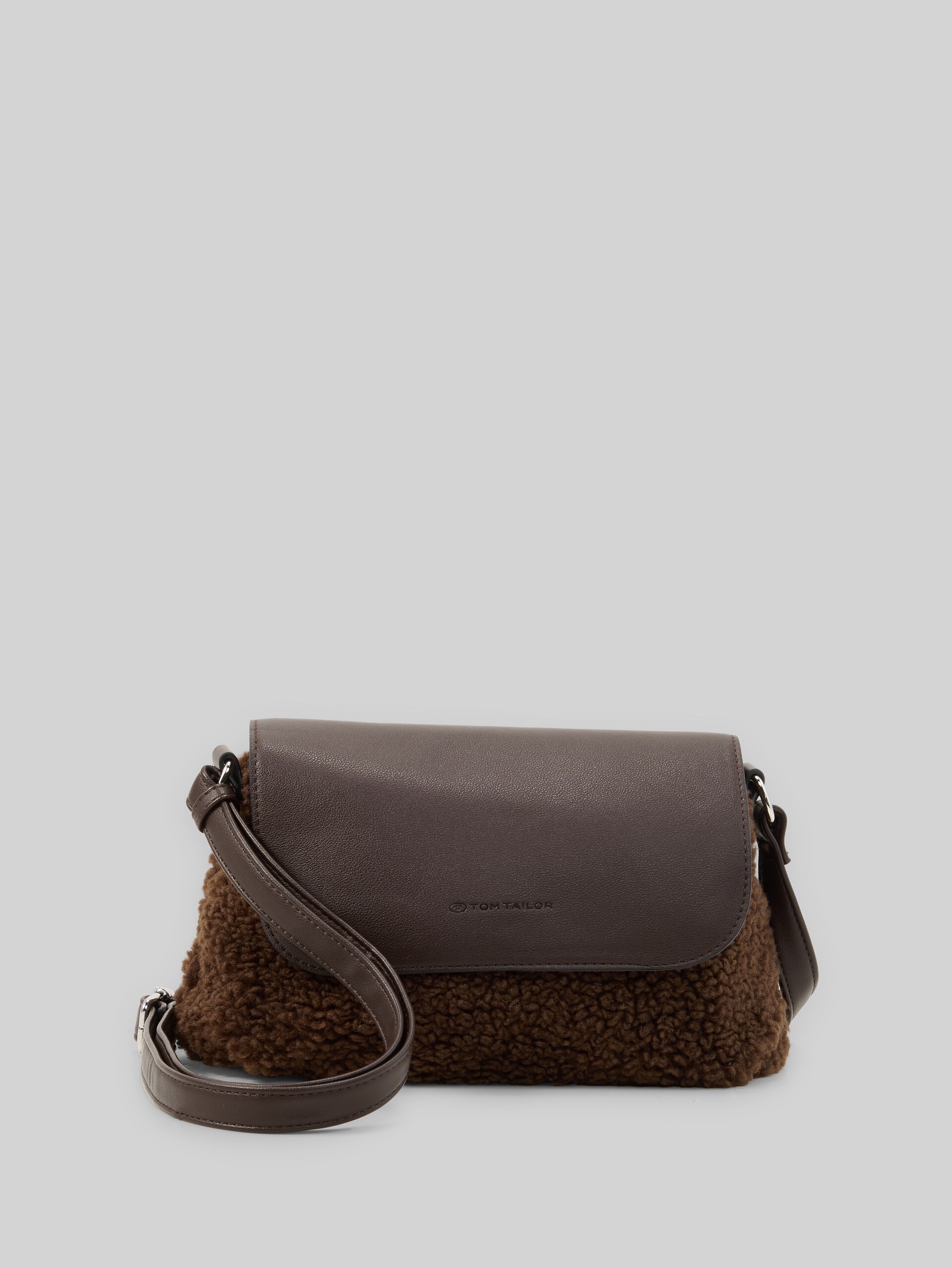 TTZELINA S schoudertas met teddybont - dark brown - Product vooraanzicht