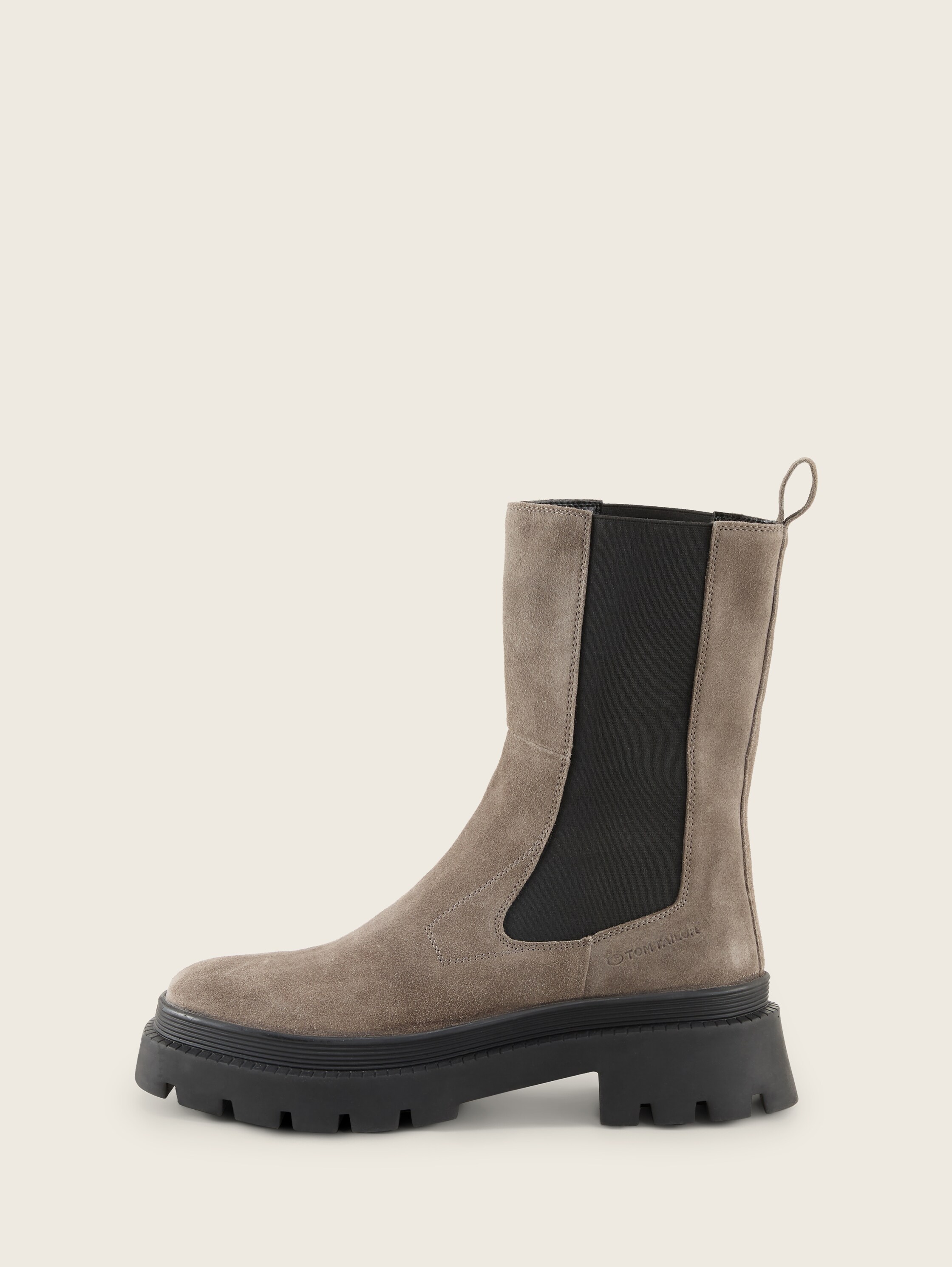 Gefütterte Lederstiefel - grey - 