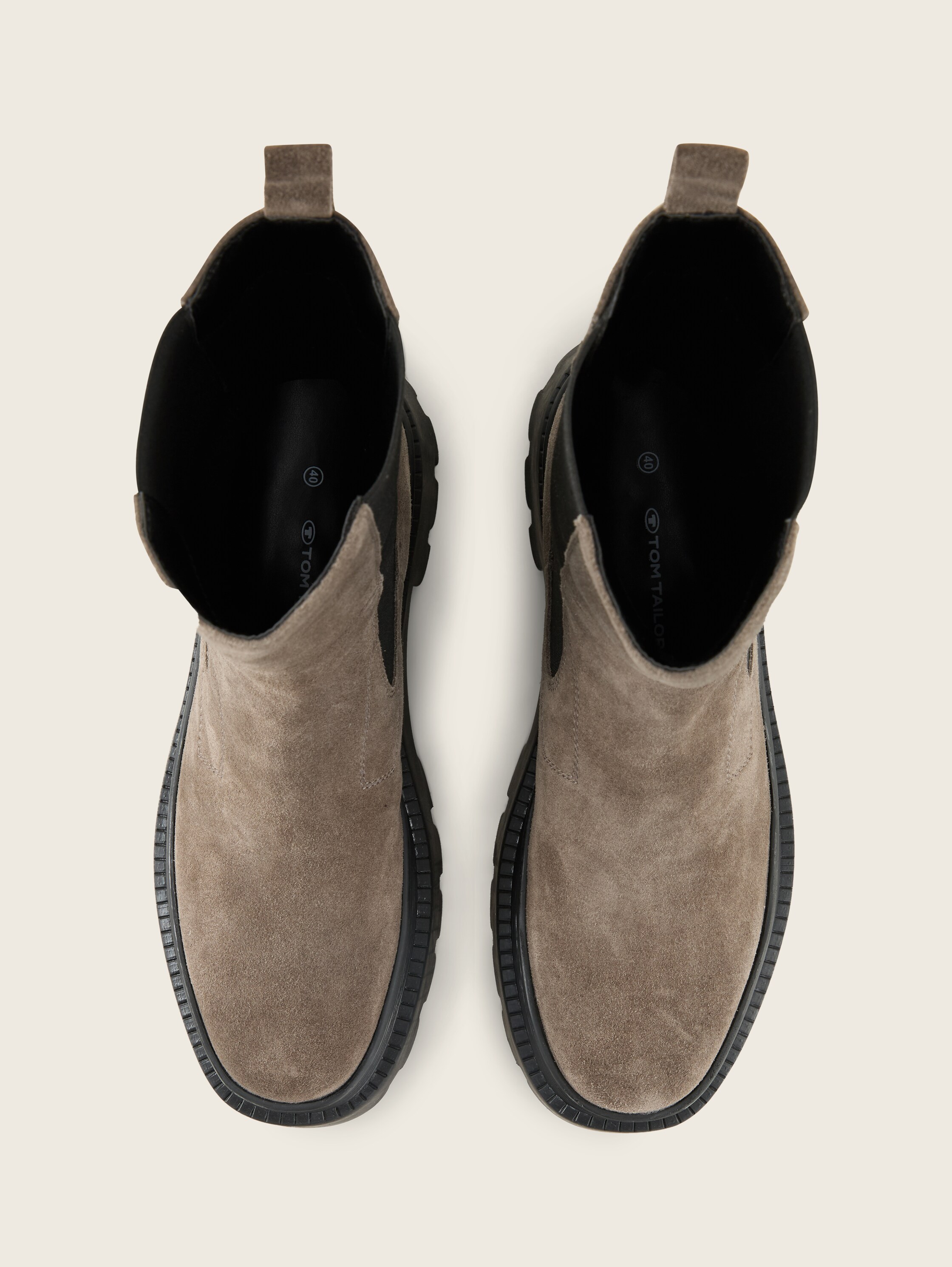 Gefütterte Lederstiefel - grey - 