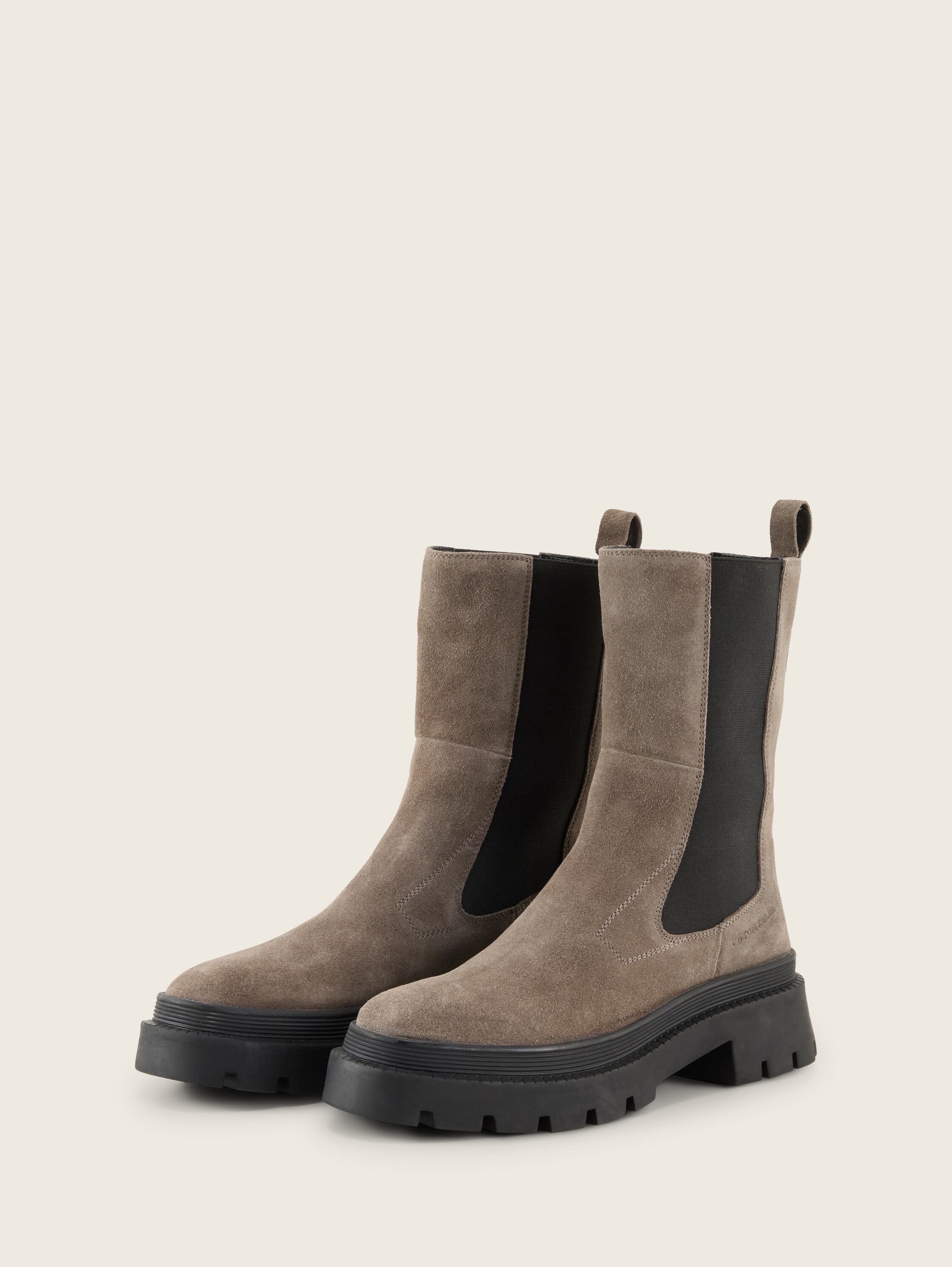 Gefütterte Lederstiefel - grey - 