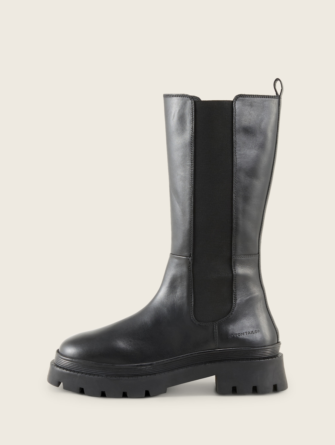 Gefütterte Stiefel aus Leder - black - seitliche Produkt-Ansicht