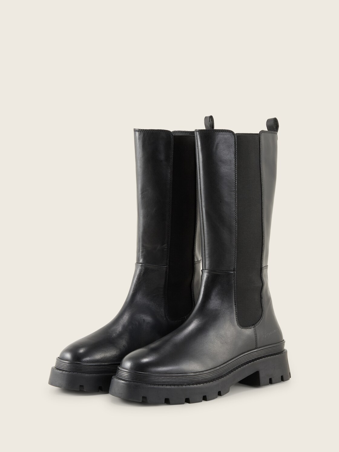 Gefütterte Stiefel aus Leder - black - seitliche Produkt-Ansicht