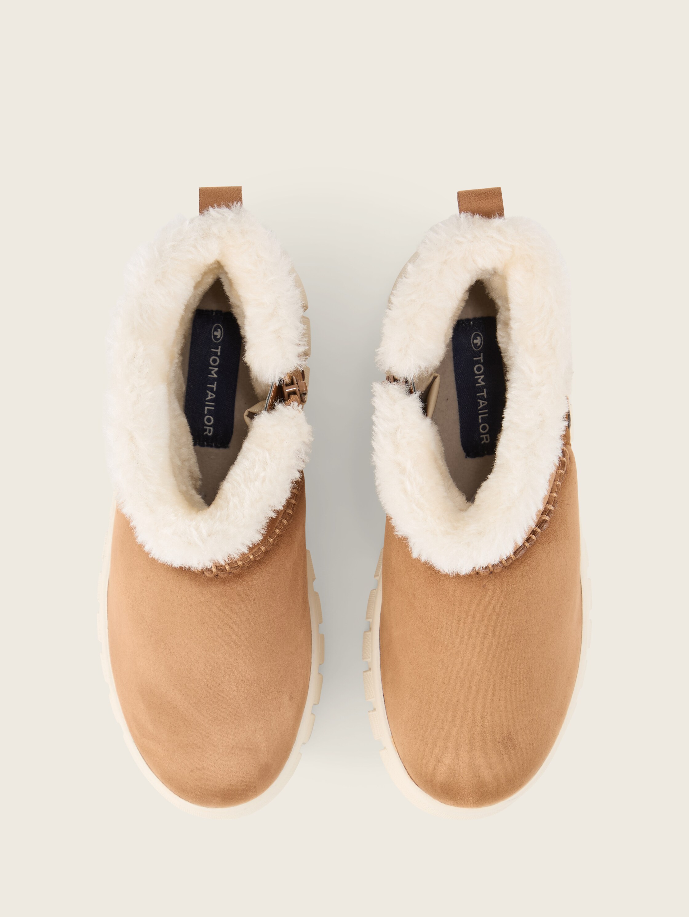 Gefütterte Stiefeletten mit Reißverschluss - hazel - 