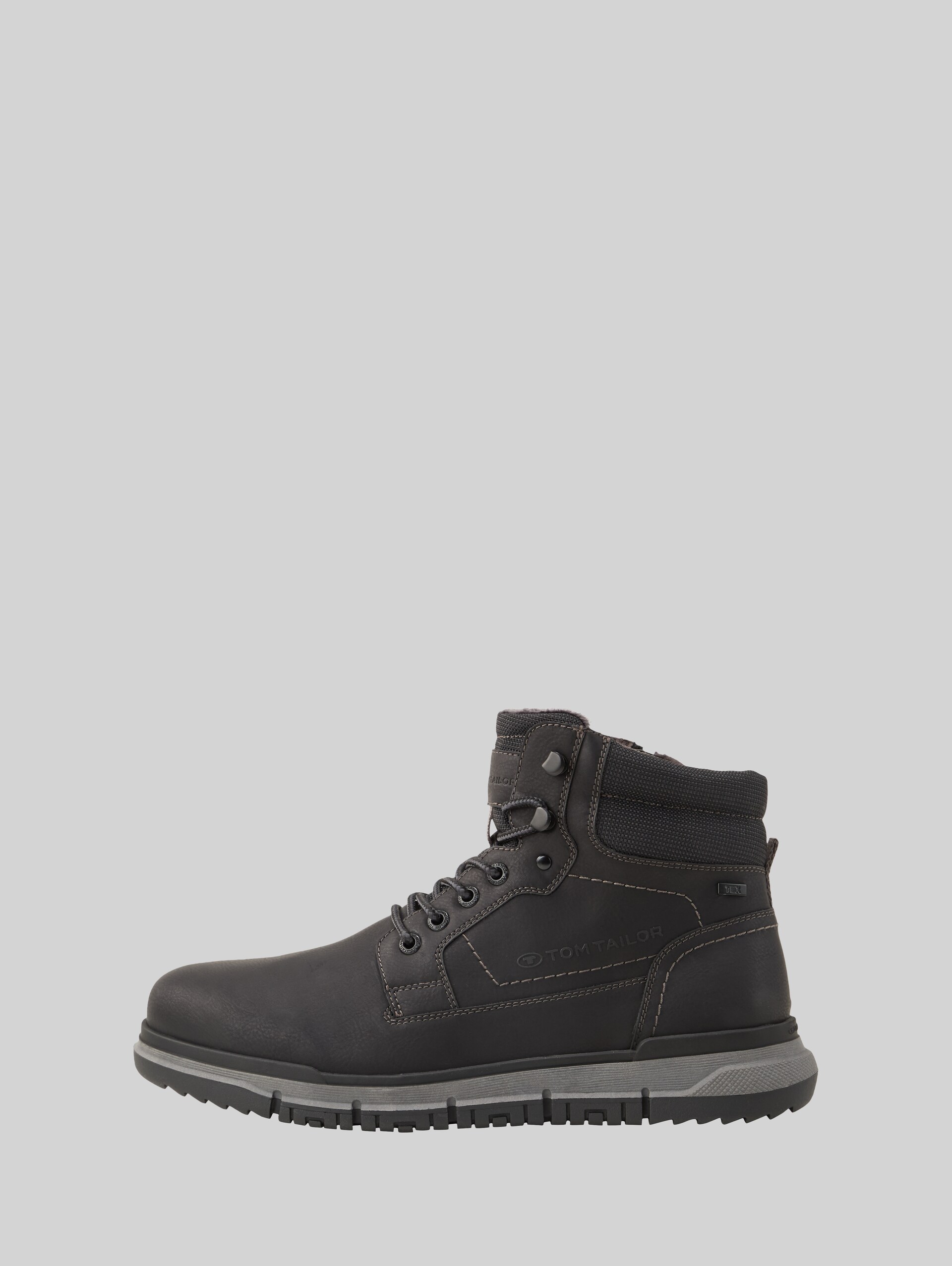 Lined faux leather ankle boots - black - Product detail view