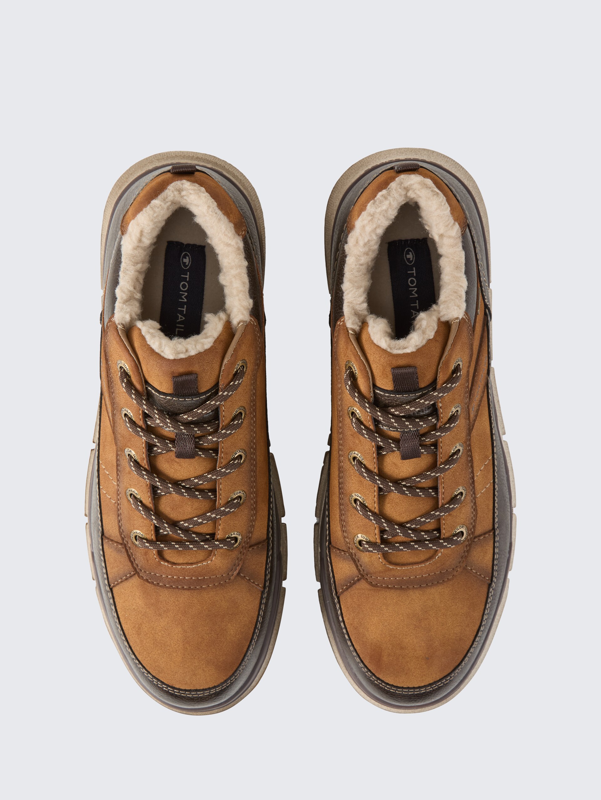 Wasserdichte Schnürschuhe - cognac - Produkt-Ansicht von oben 