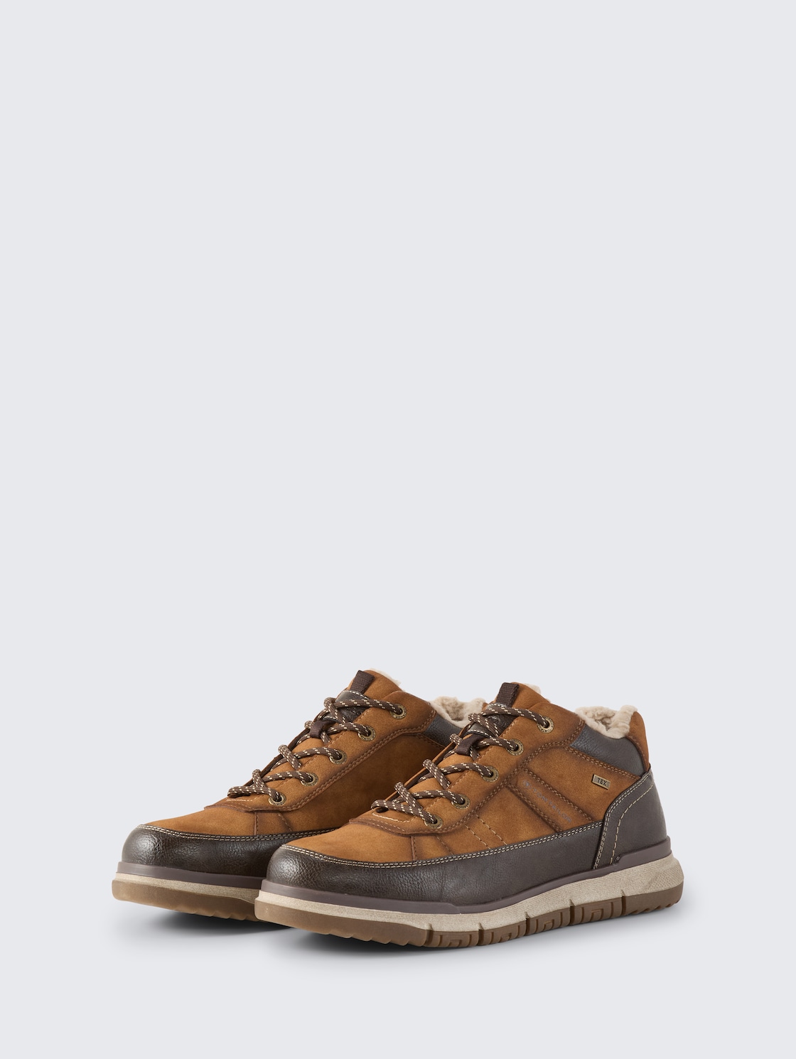 Waterproof lace-up shoes - cognac - side product view