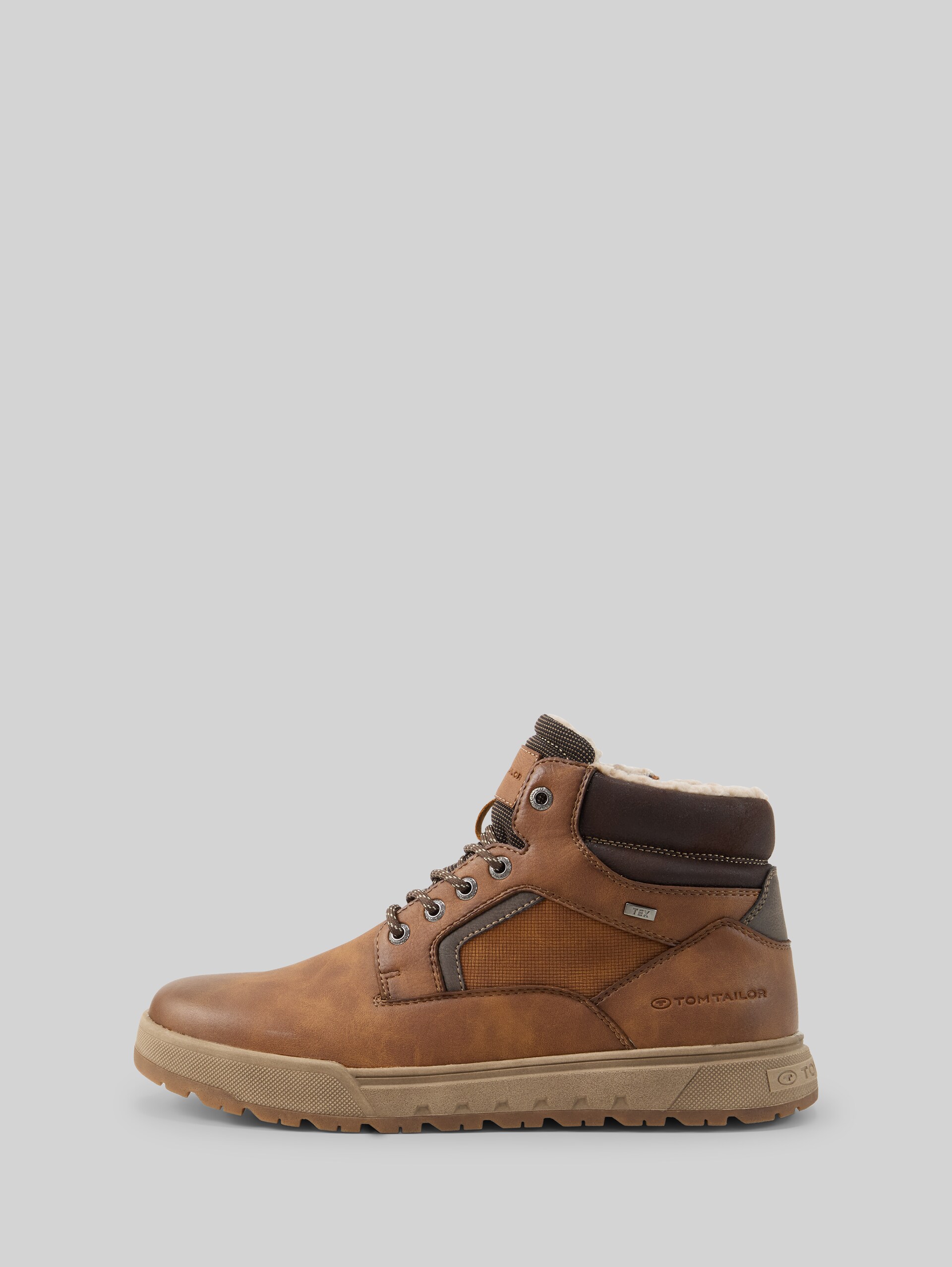 Bottes imperméables avec doublure - cognac - vue latérale du produit