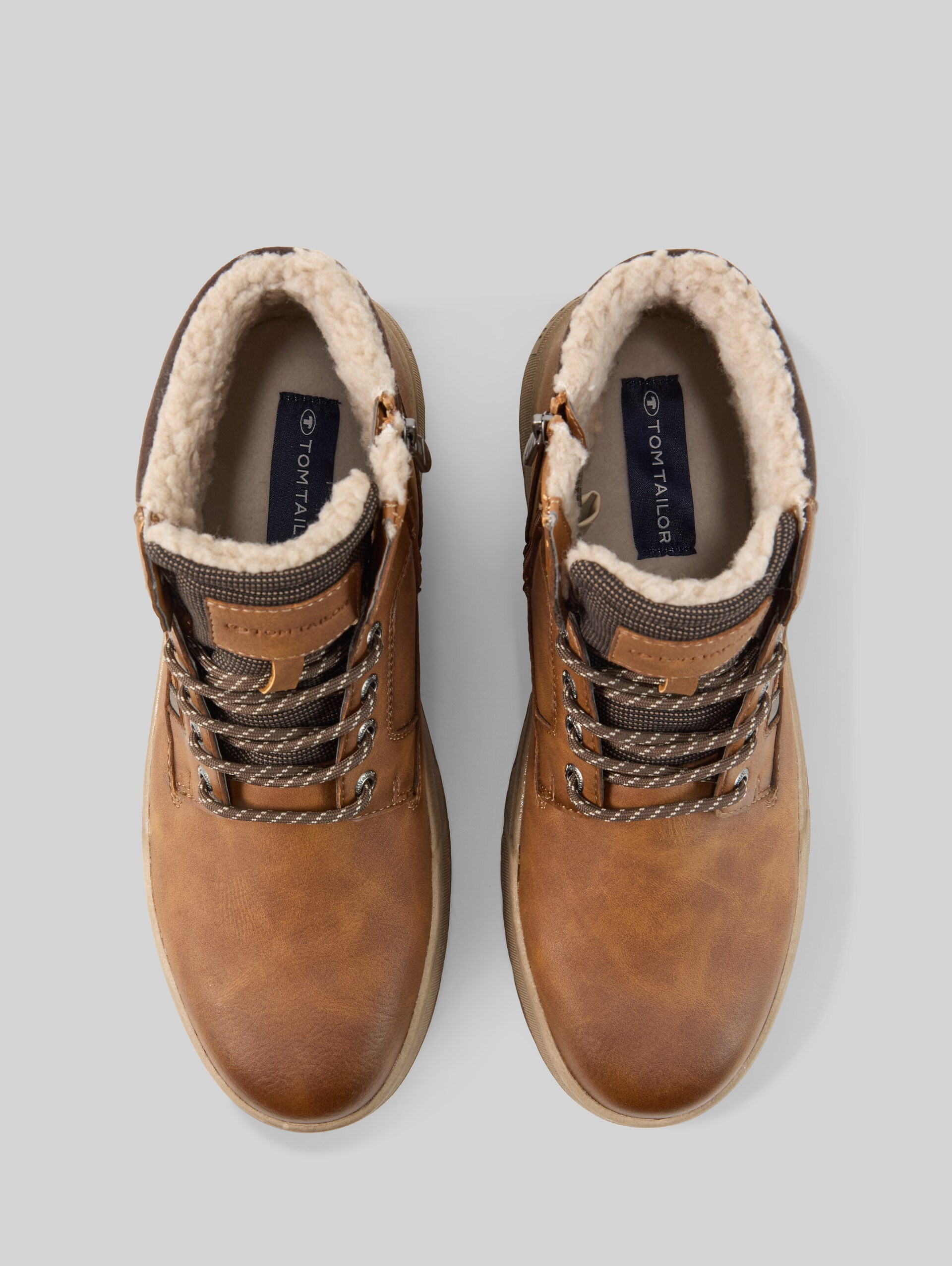 Bottes imperméables avec doublure - cognac - Vue du produit du haut