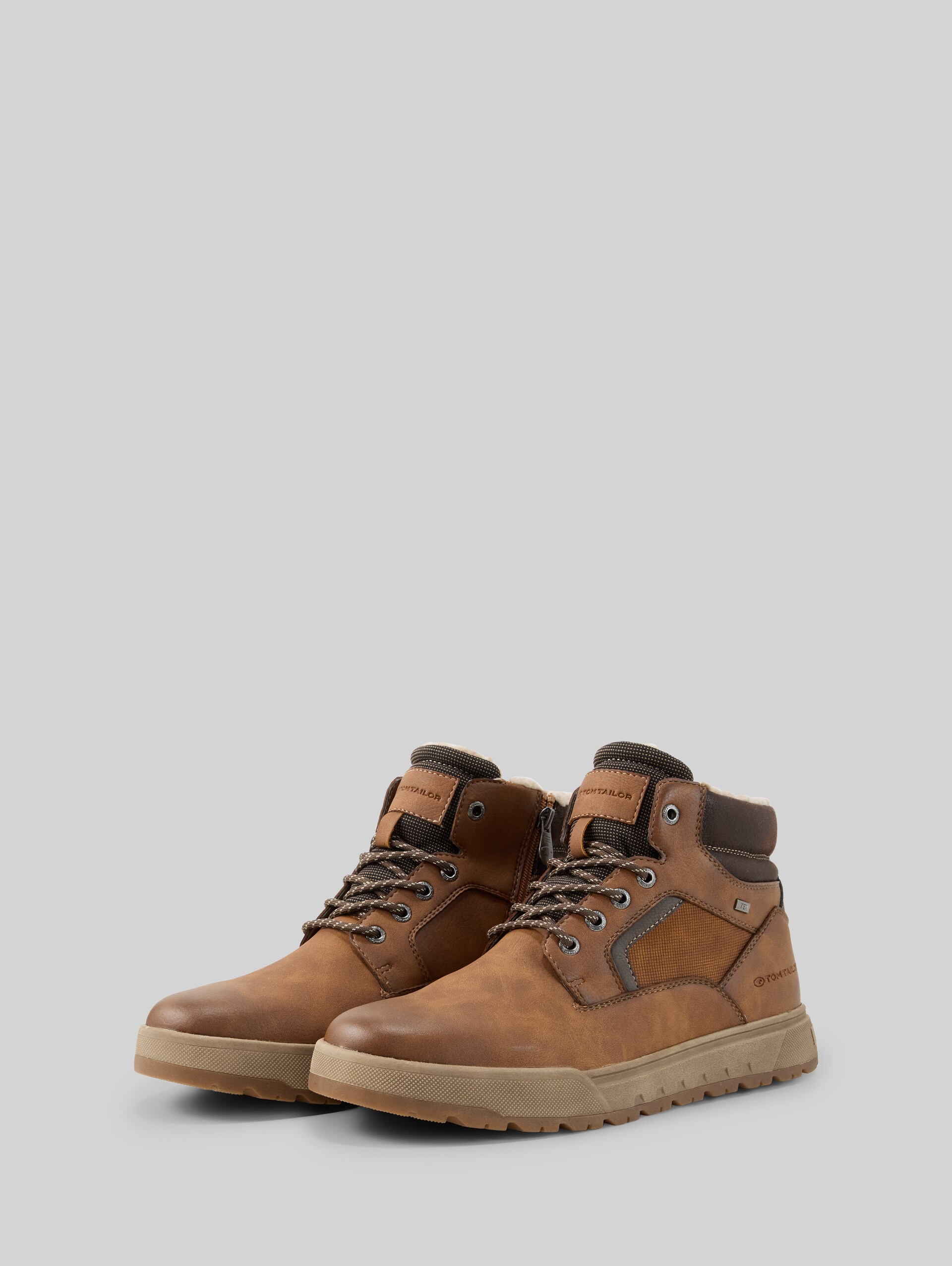 Bottes imperméables avec doublure - cognac - vue latérale du produit