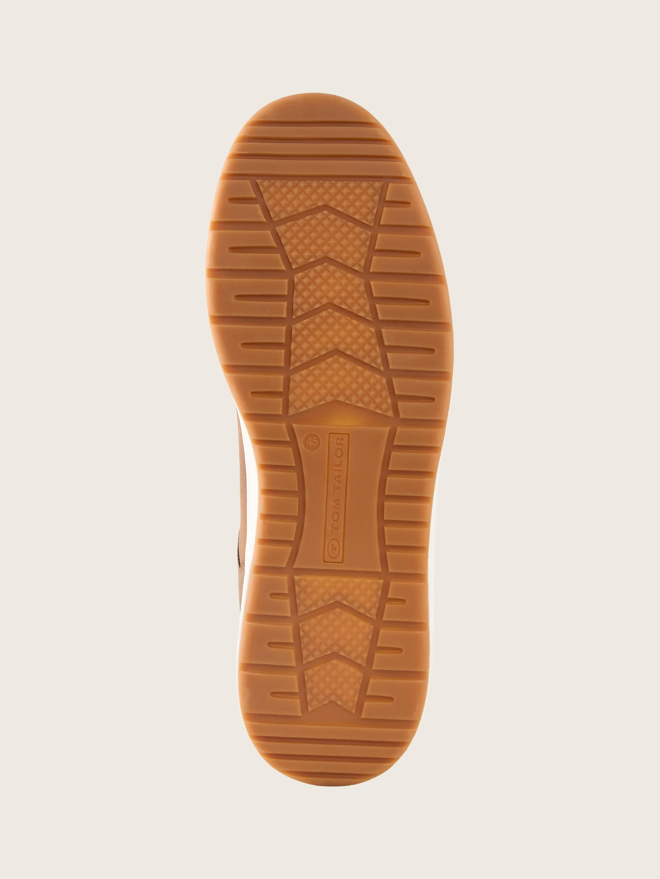 Sneakers van imitatieleer - camel - Productaanzicht zool 