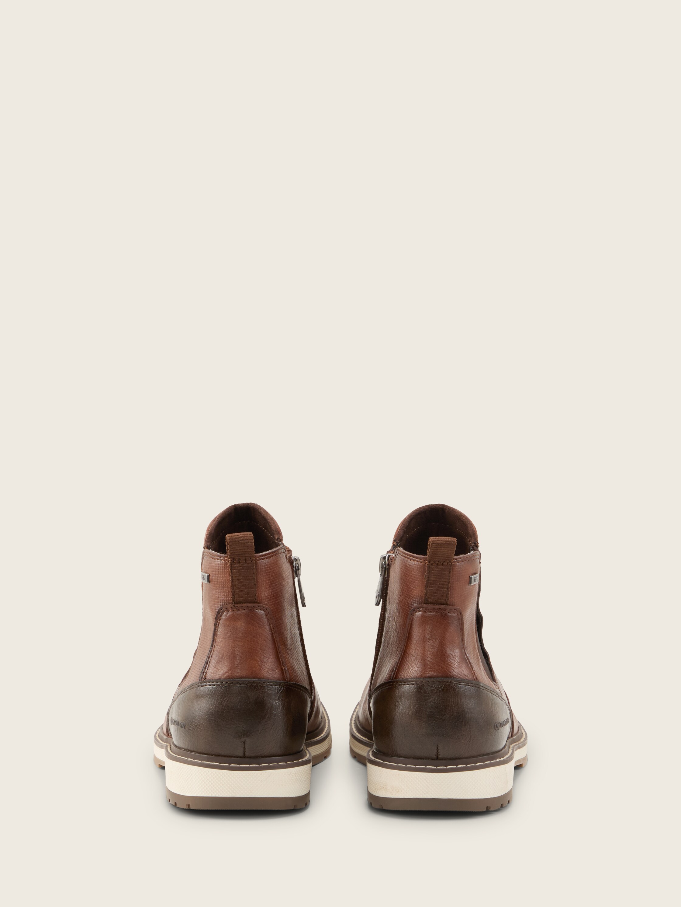 Kunstleder Stiefeletten - cognac - 