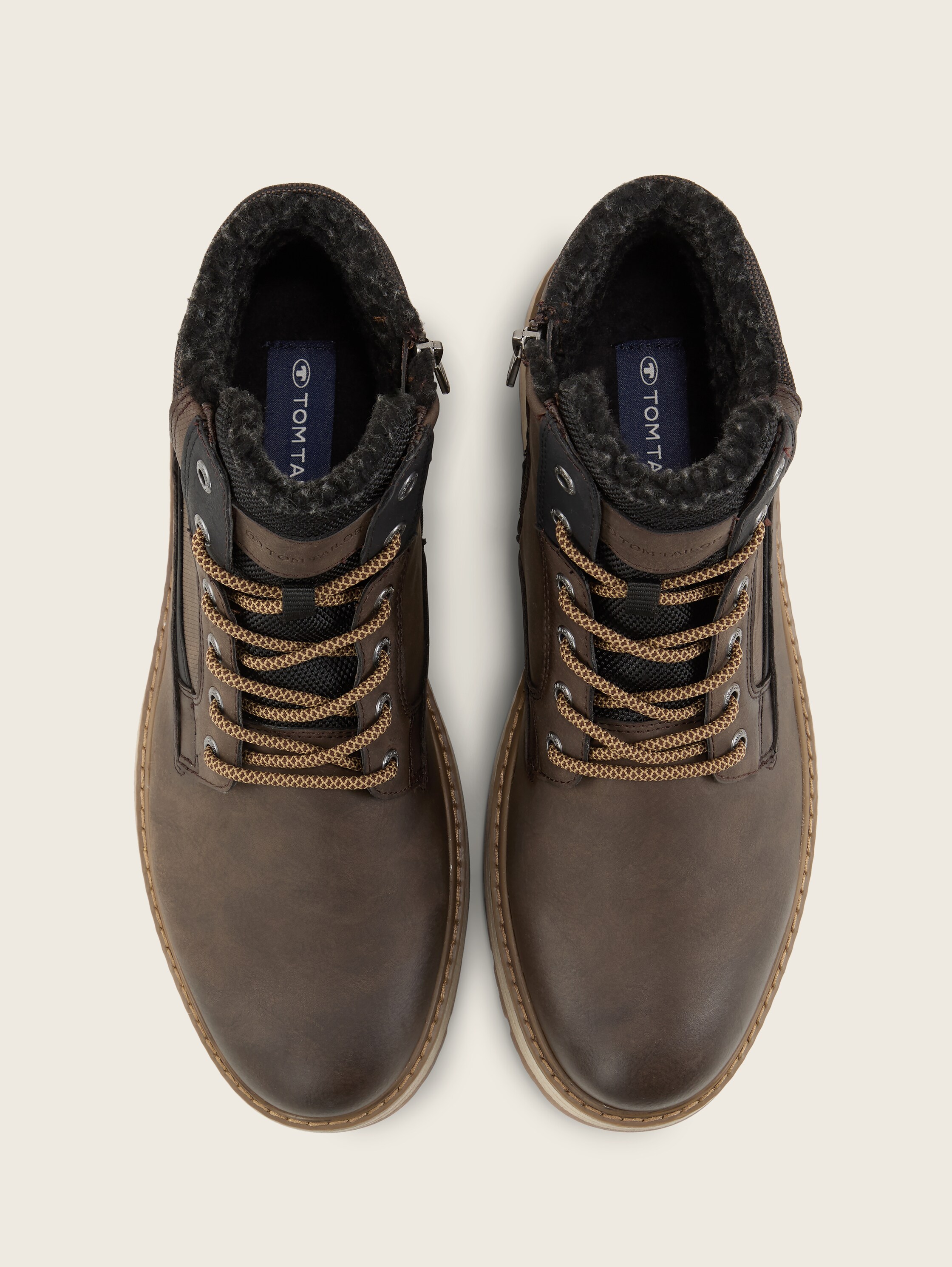 gevoerde laarzen - espresso - 