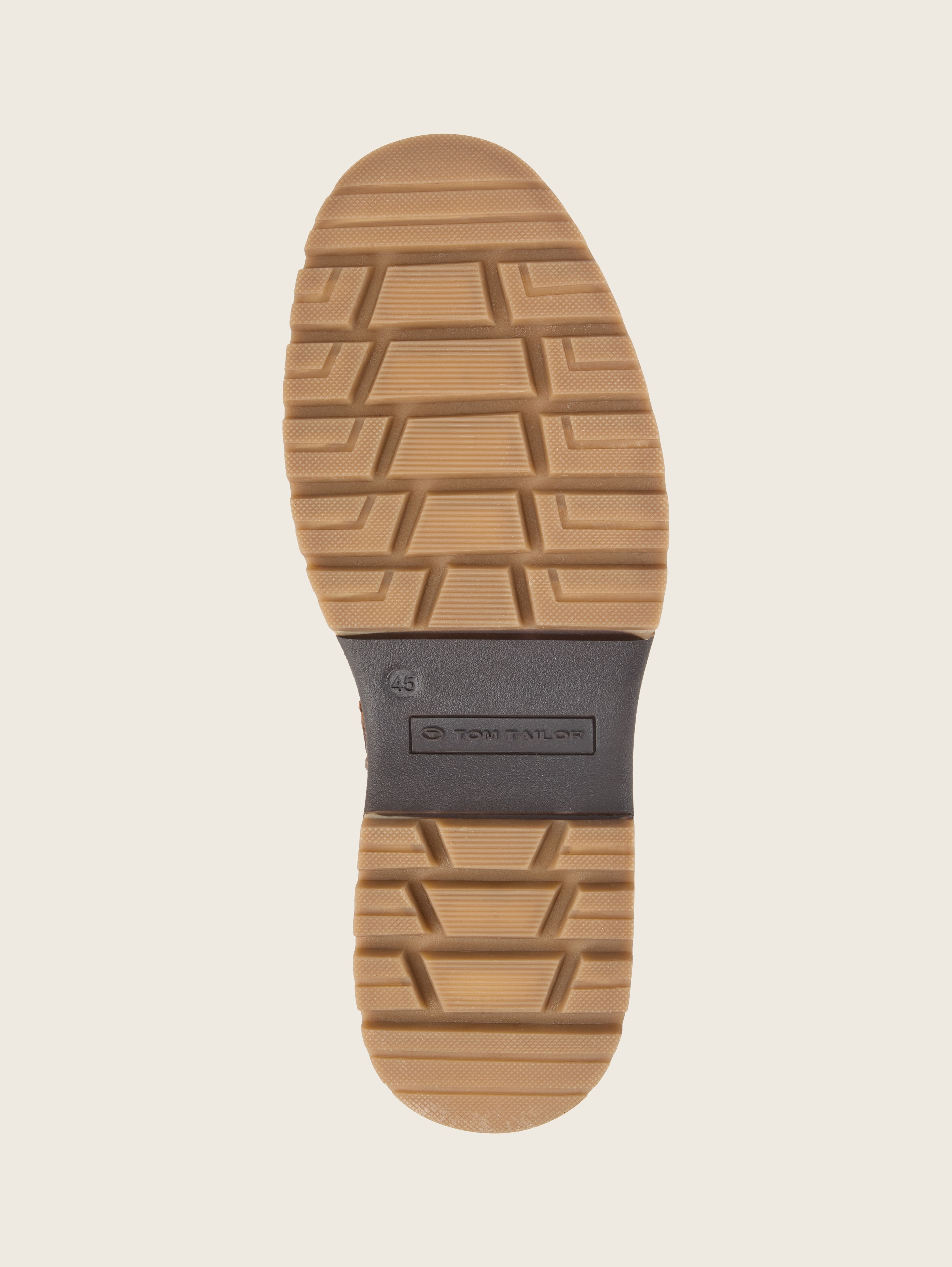 Waterproof lace-up ankle boots in brown by Tom Tailor