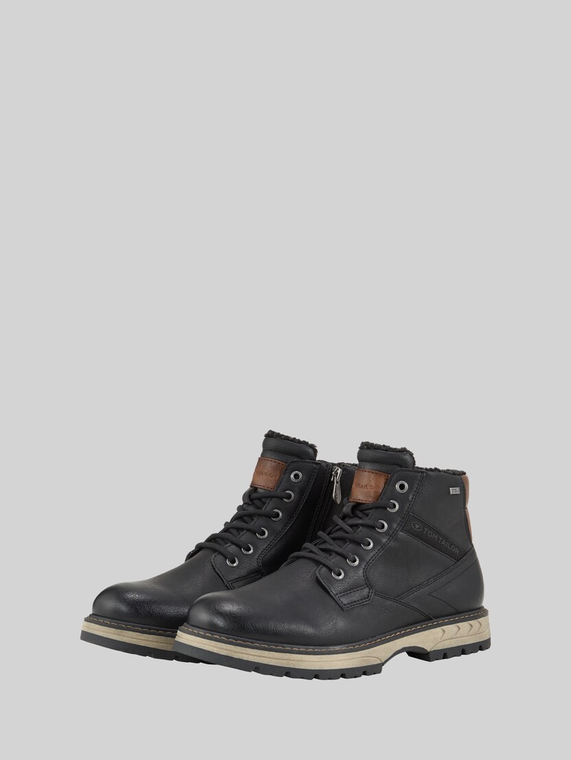 Wasserdichte Schnürstiefeletten von Men, black