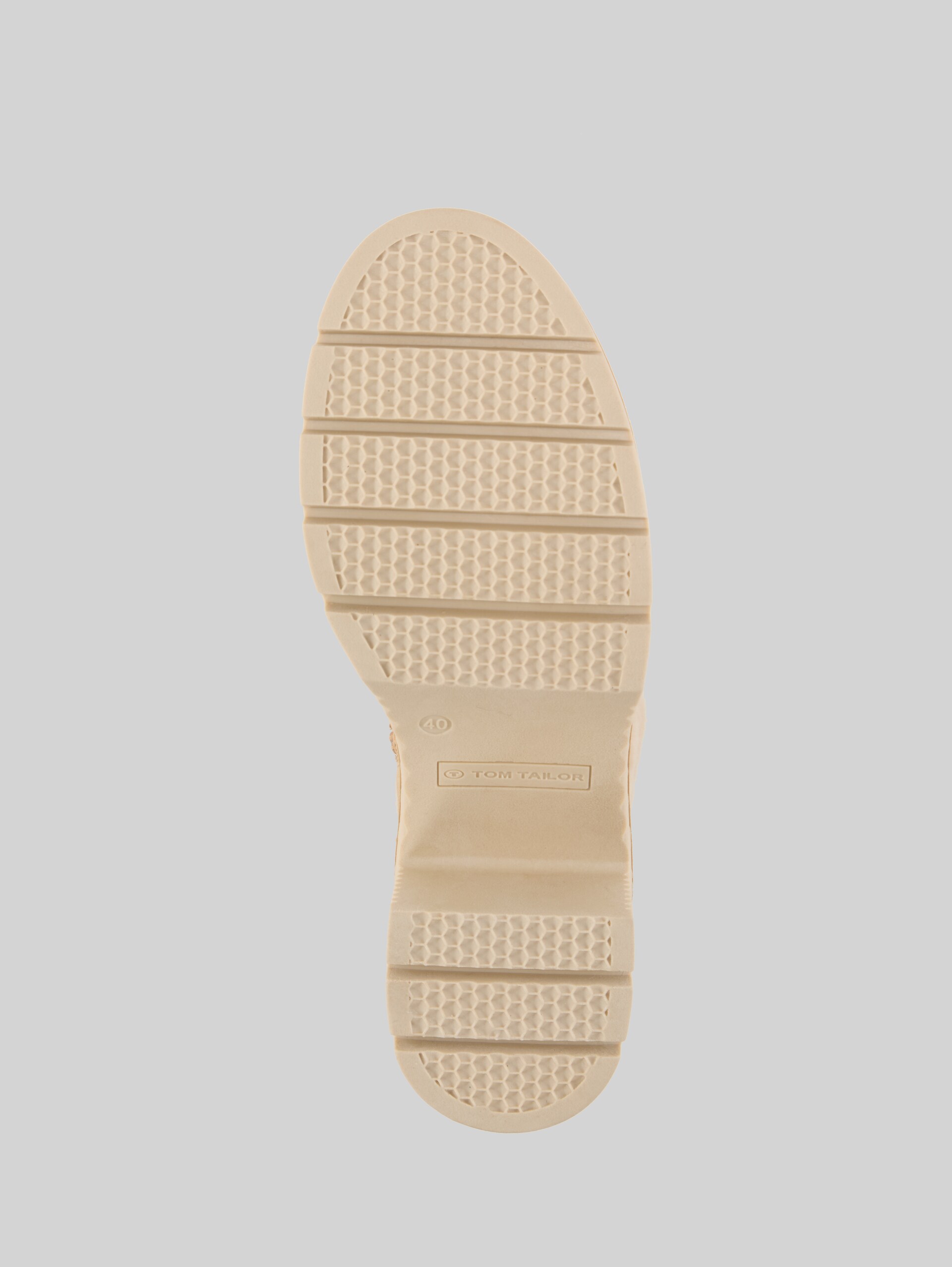 Padded ankle boots with block heels - sand - Product view sole 