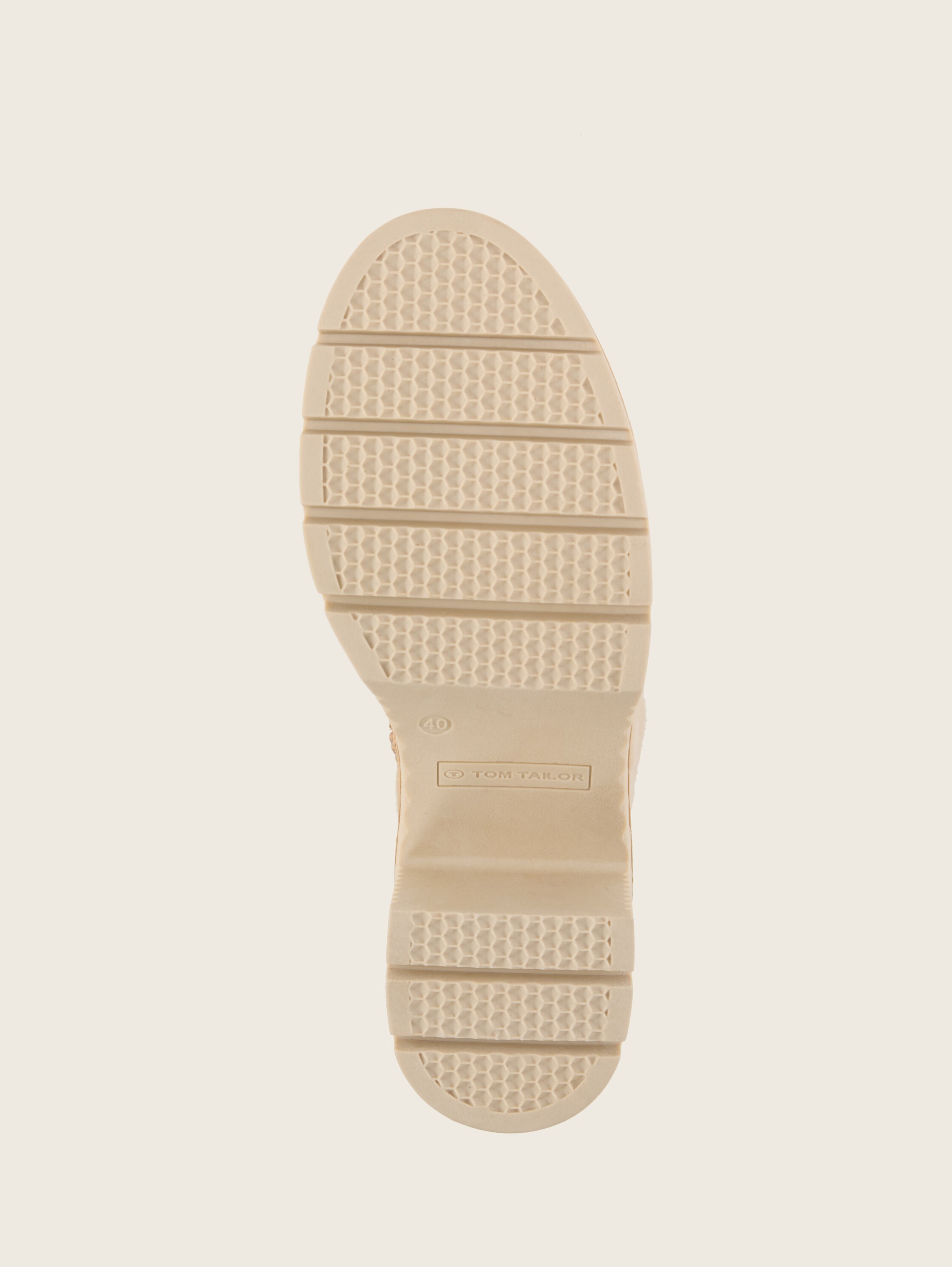 Gefütterte Stiefeletten mit Block-Absatz - sand - 