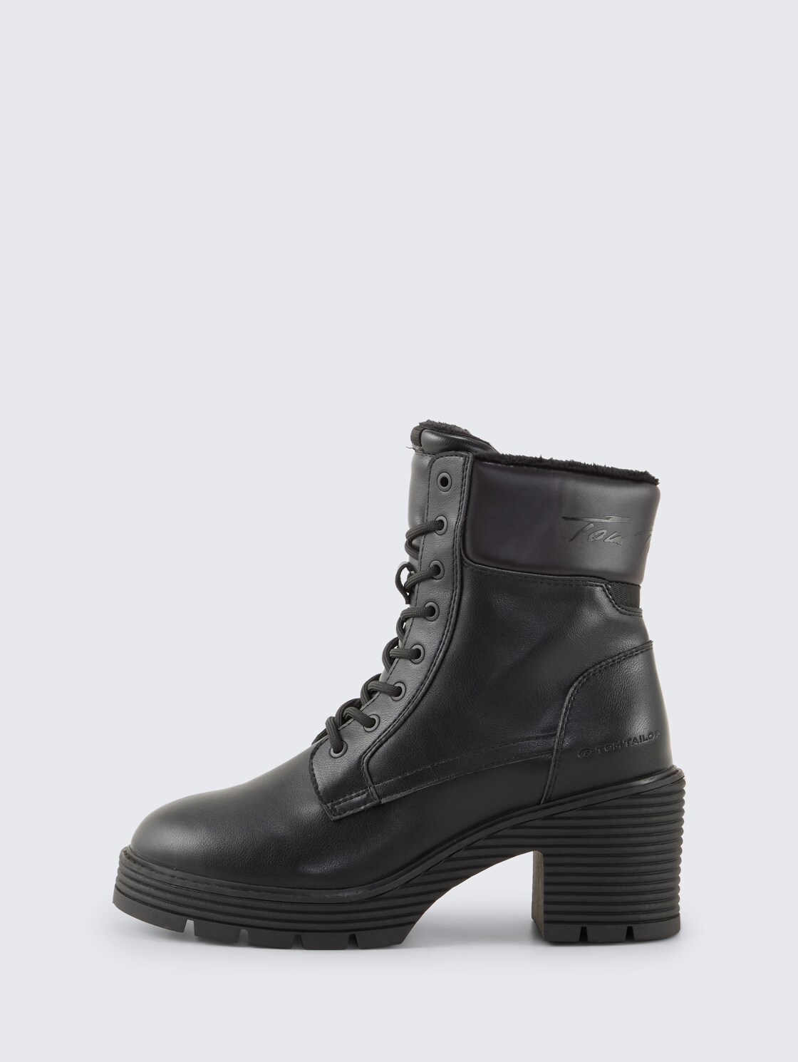 Gefütterte Absatzstiefel mit Logo-Details - black - seitliche Produkt-Ansicht