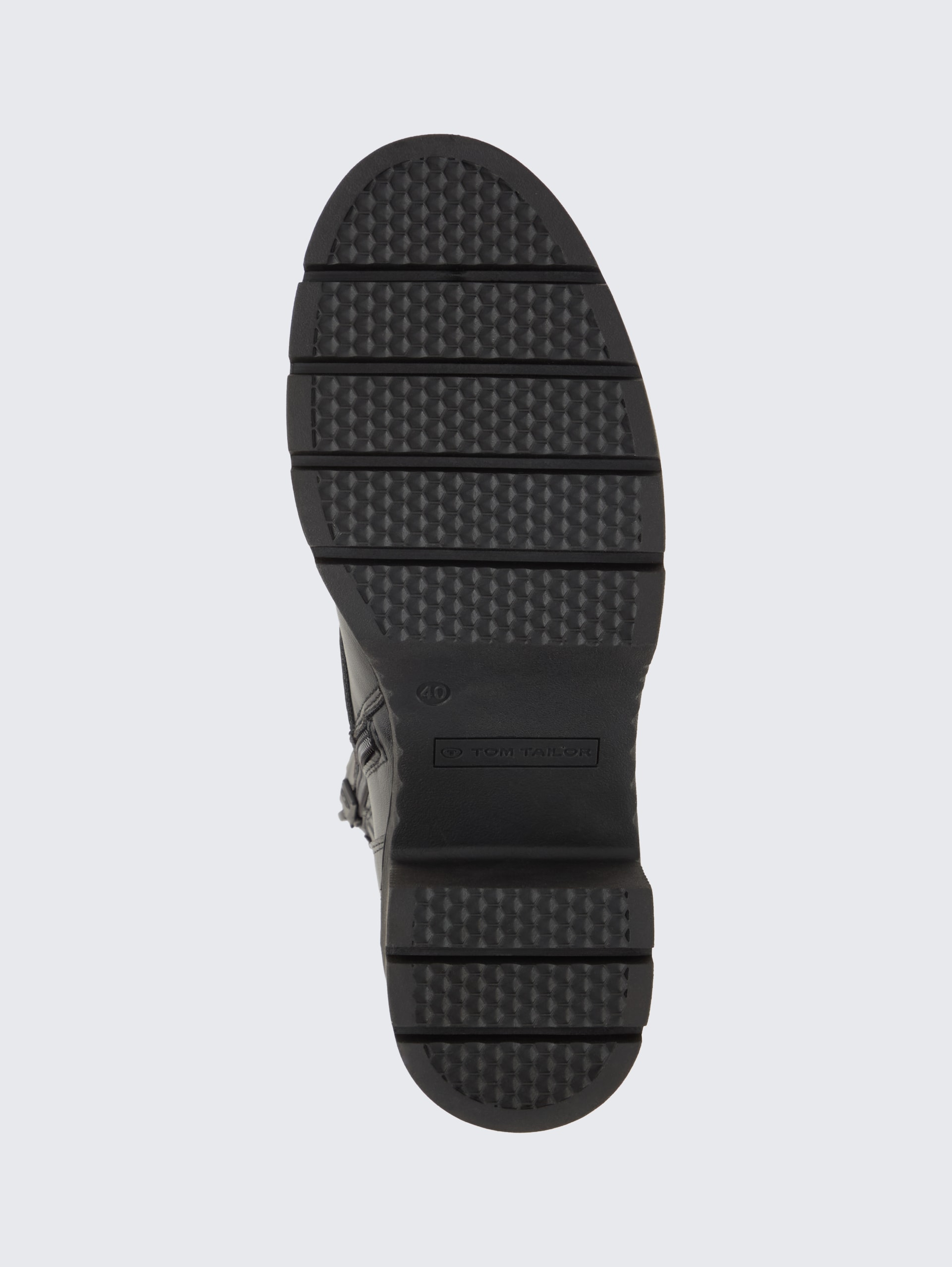Gefütterte Absatzstiefel mit Logo-Details - black - Produkt-Ansicht Sohle