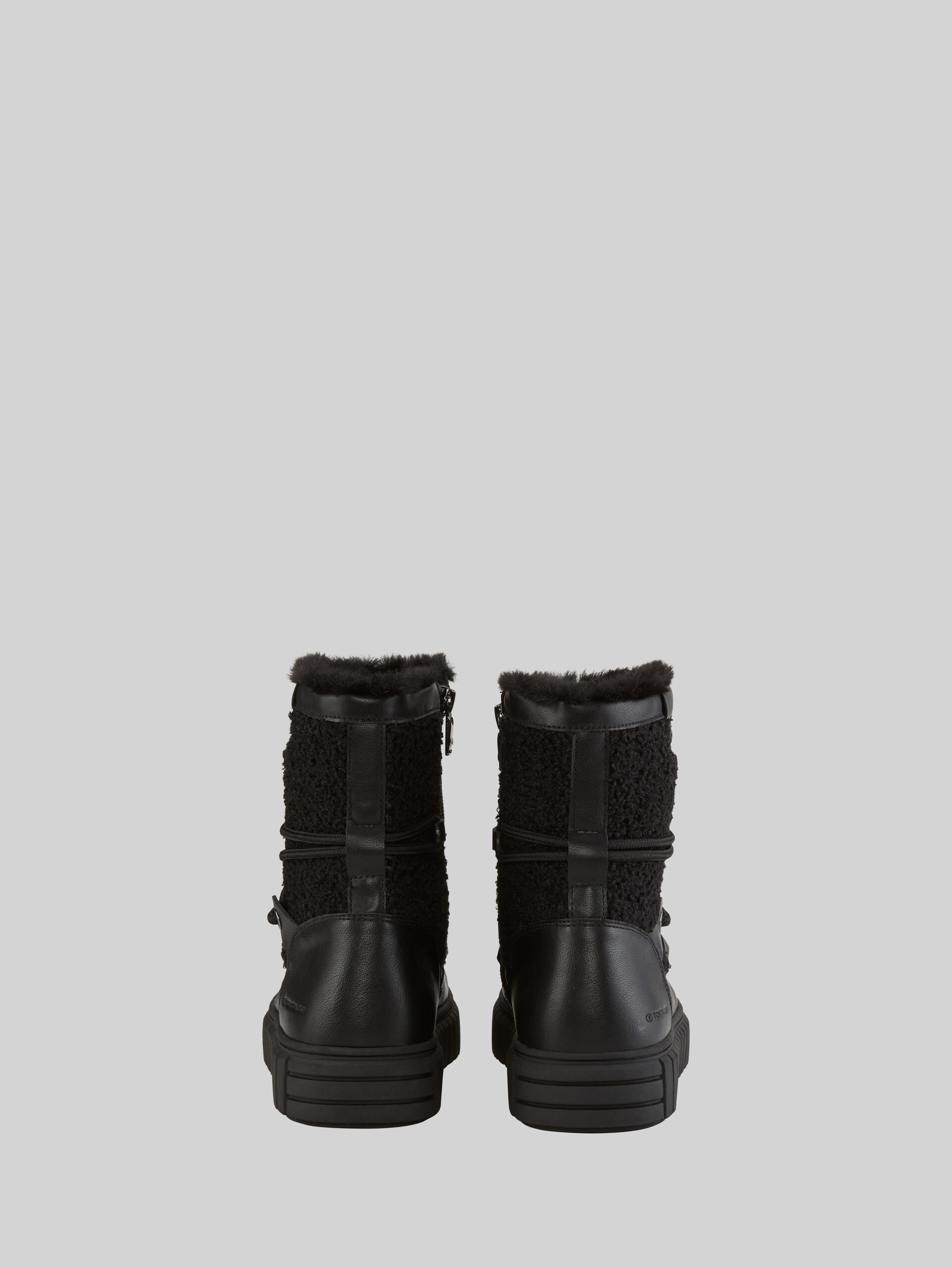 Lined snow boots - black - Product rear view