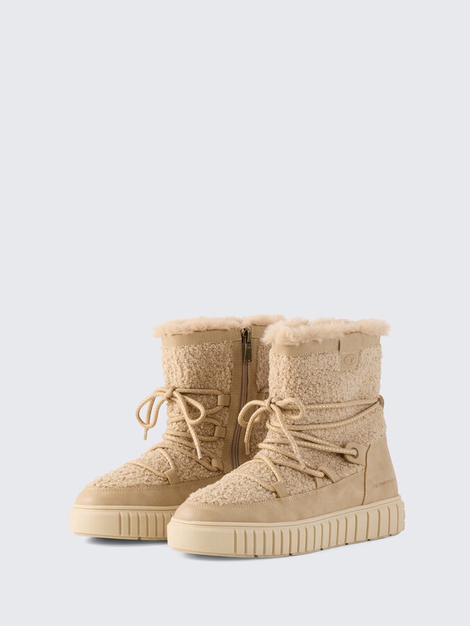 Lined snow boots by Women, sand