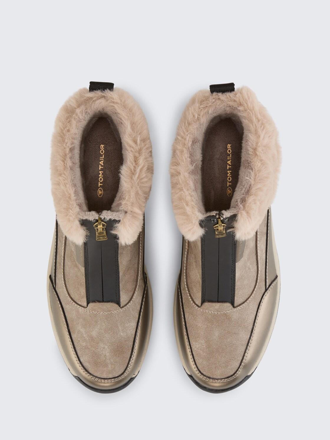 Gefütterte Stiefeletten mit Block-Absatz - fango - Produkt-Ansicht von oben 