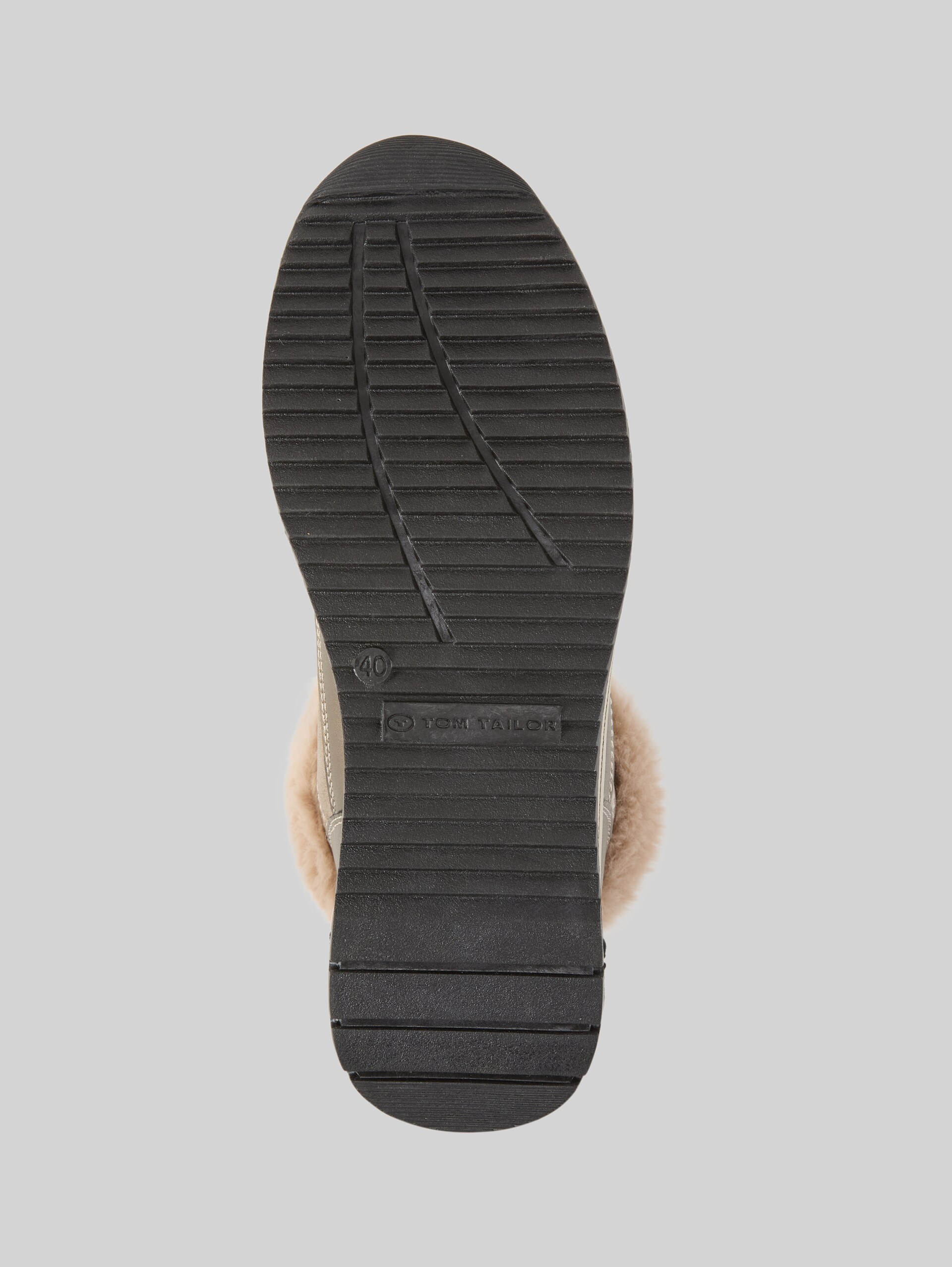 Padded ankle boots with block heels - fango - Product view sole 