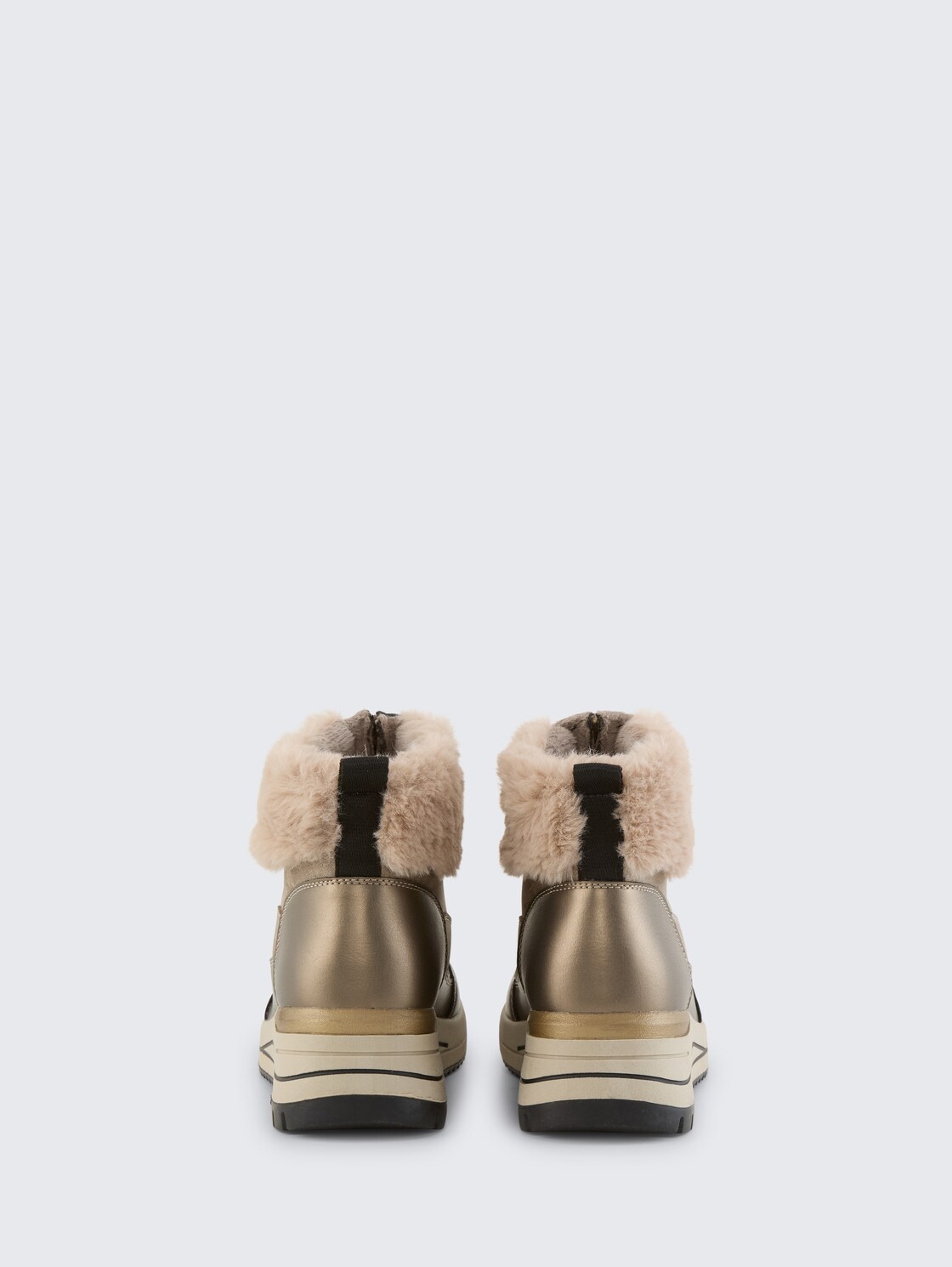 Gefütterte Stiefeletten mit Block-Absatz - fango - Produkt-Rückansicht