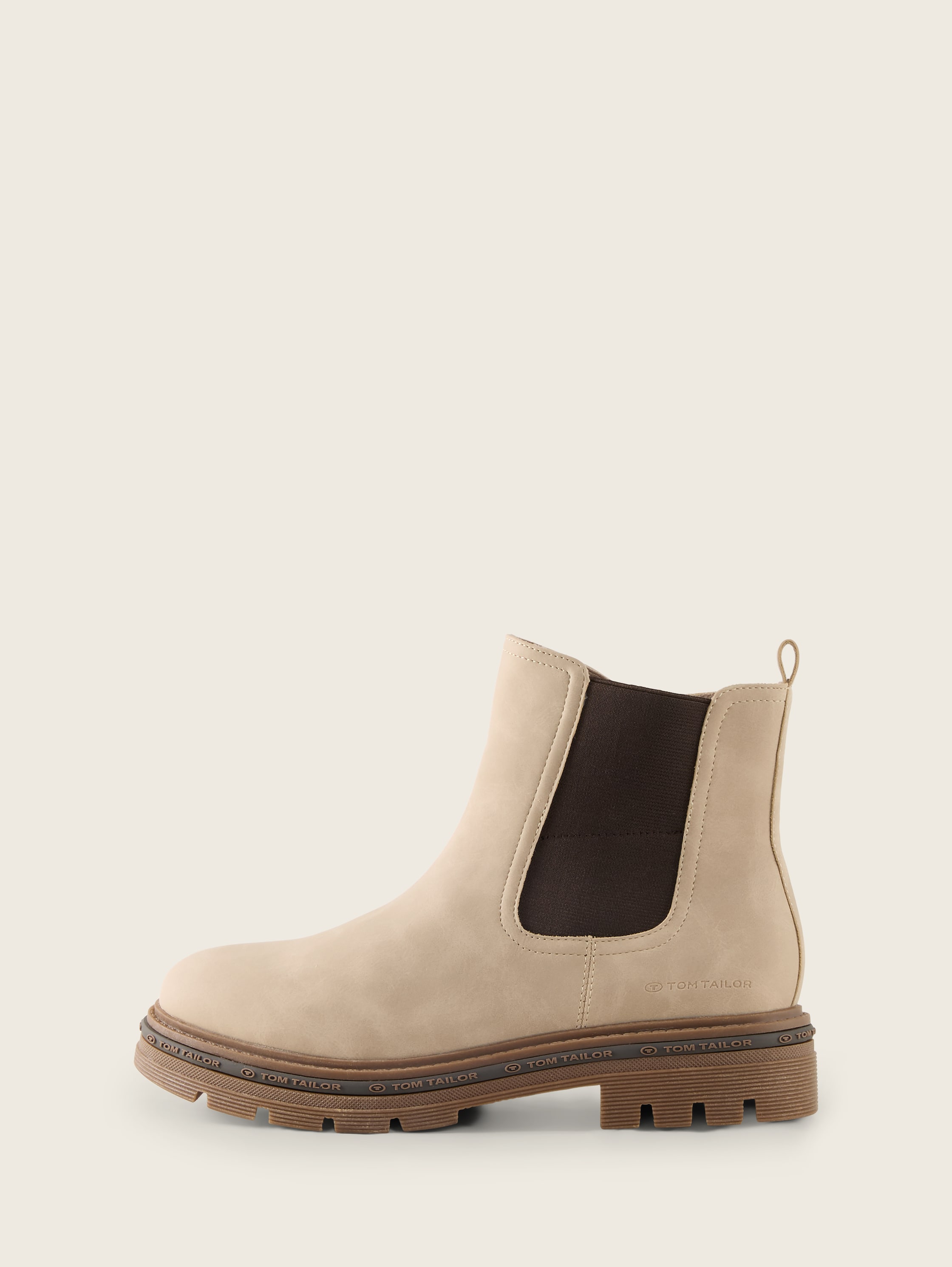 Gefütterte Stiefeletten aus Kunstleder - dk_cream - 